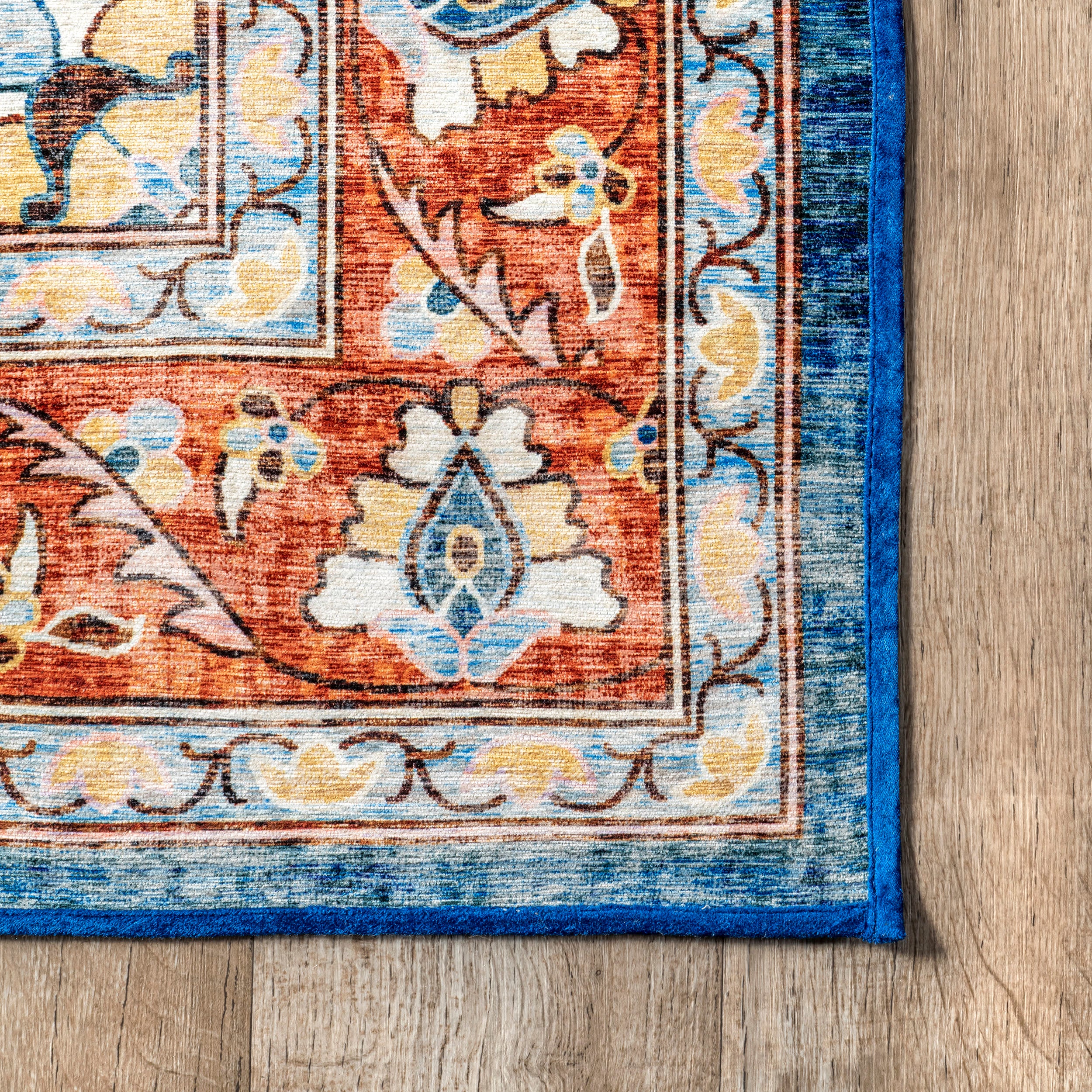 Rudy Washable Blooming Rug | Blue - Image 3