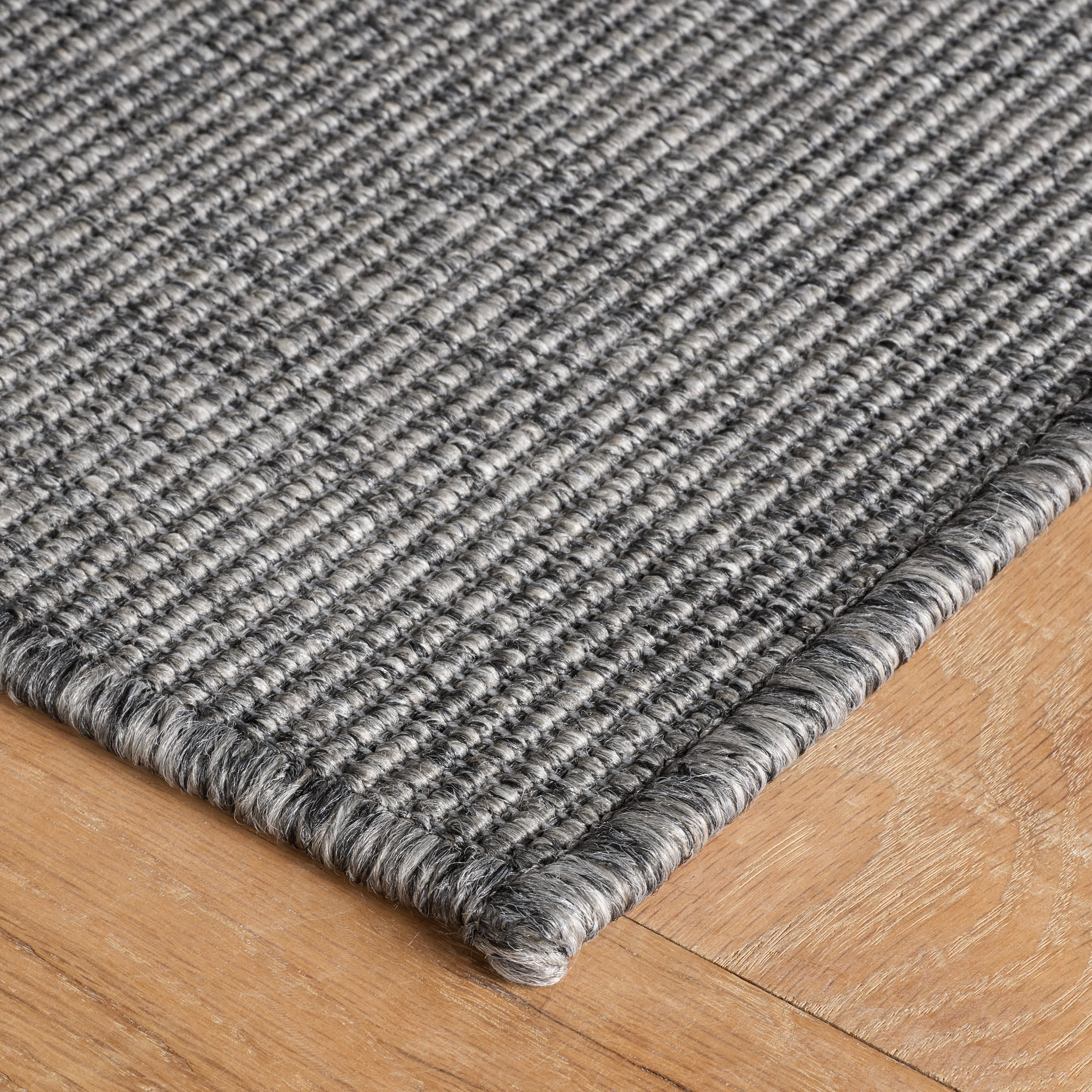Russell Woven Indoor/Outdoor Custom Rug | Charcoal - Image 4