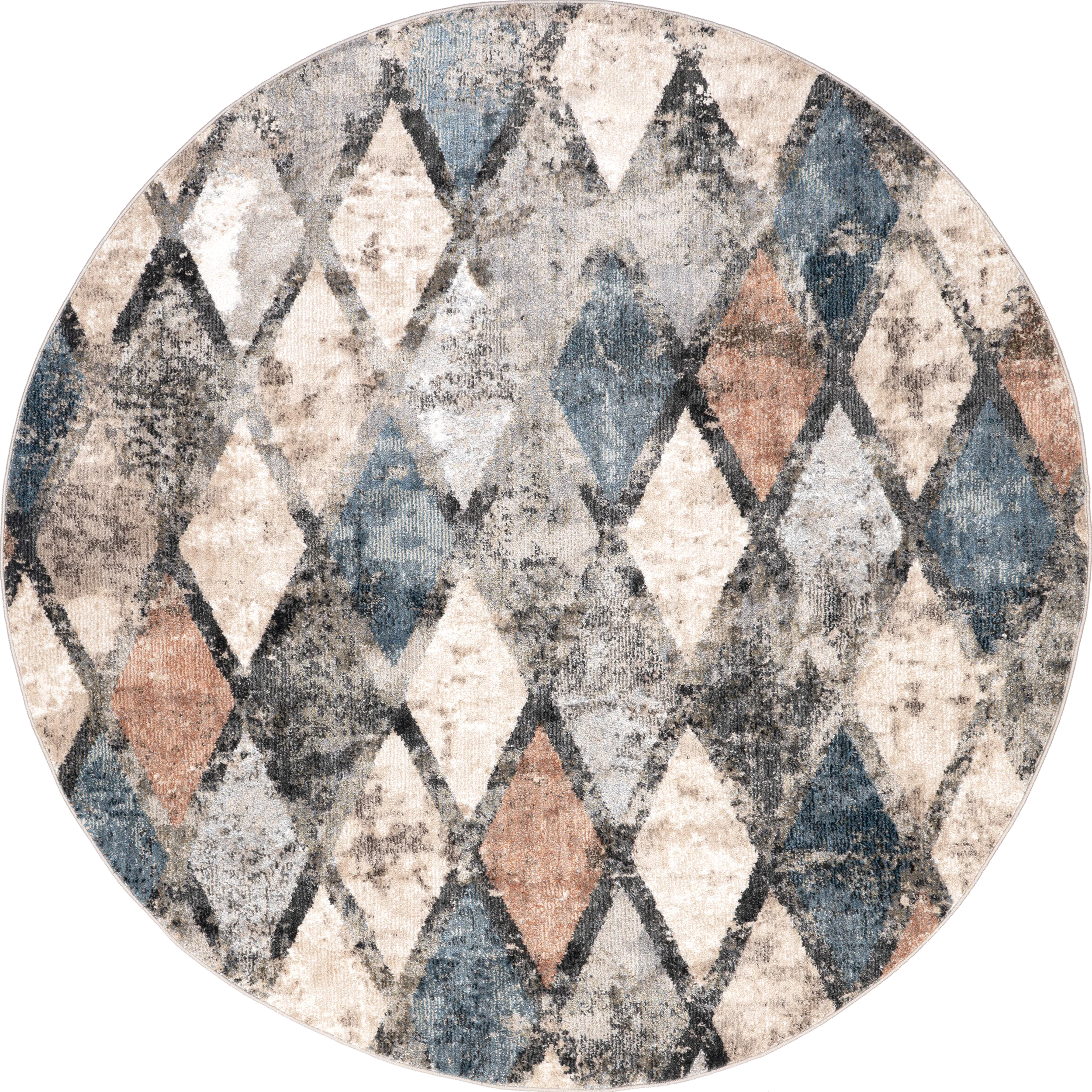 Rustic Trellis Rug | Blue