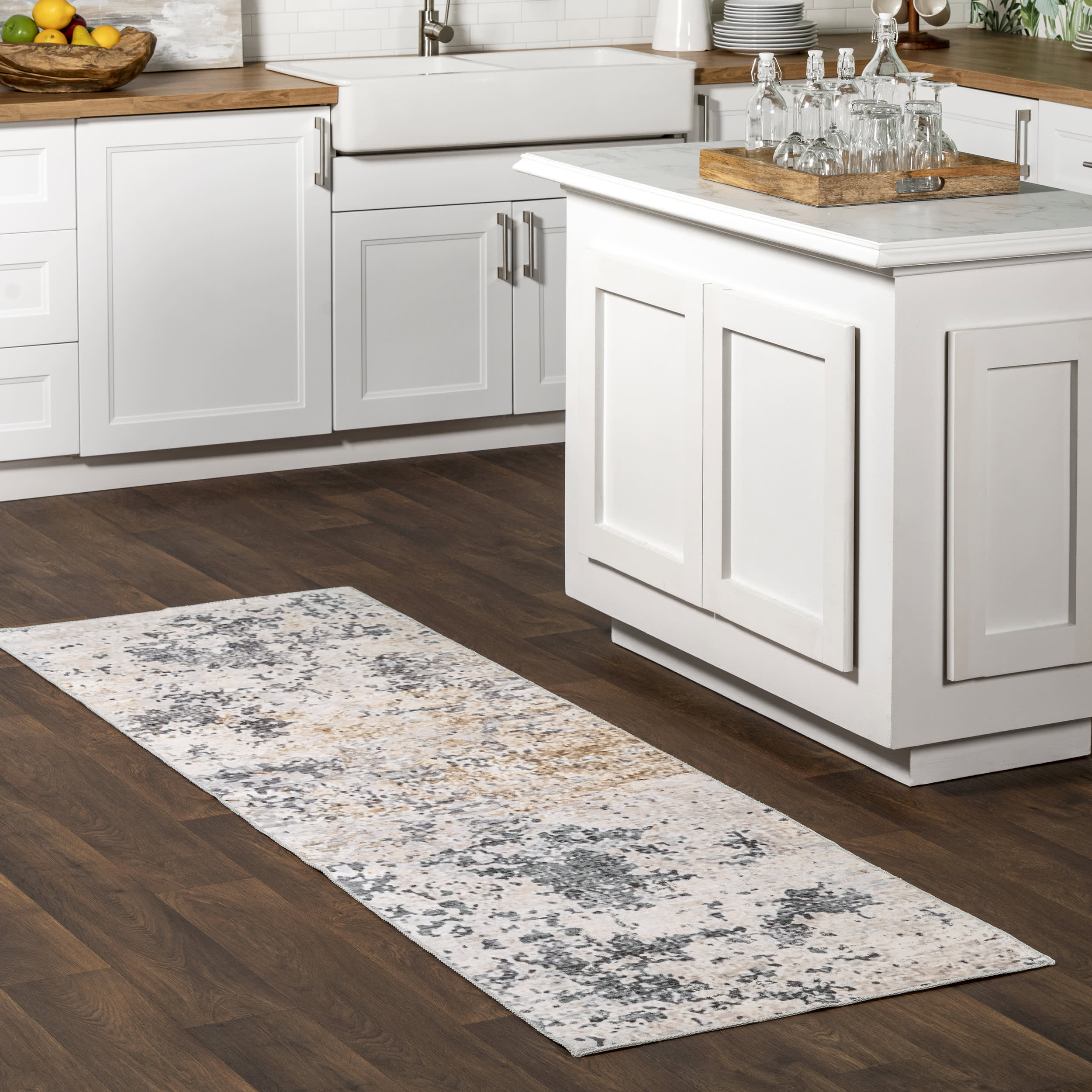 Ruth Washable Splatter Rug | Ivory - Image 2