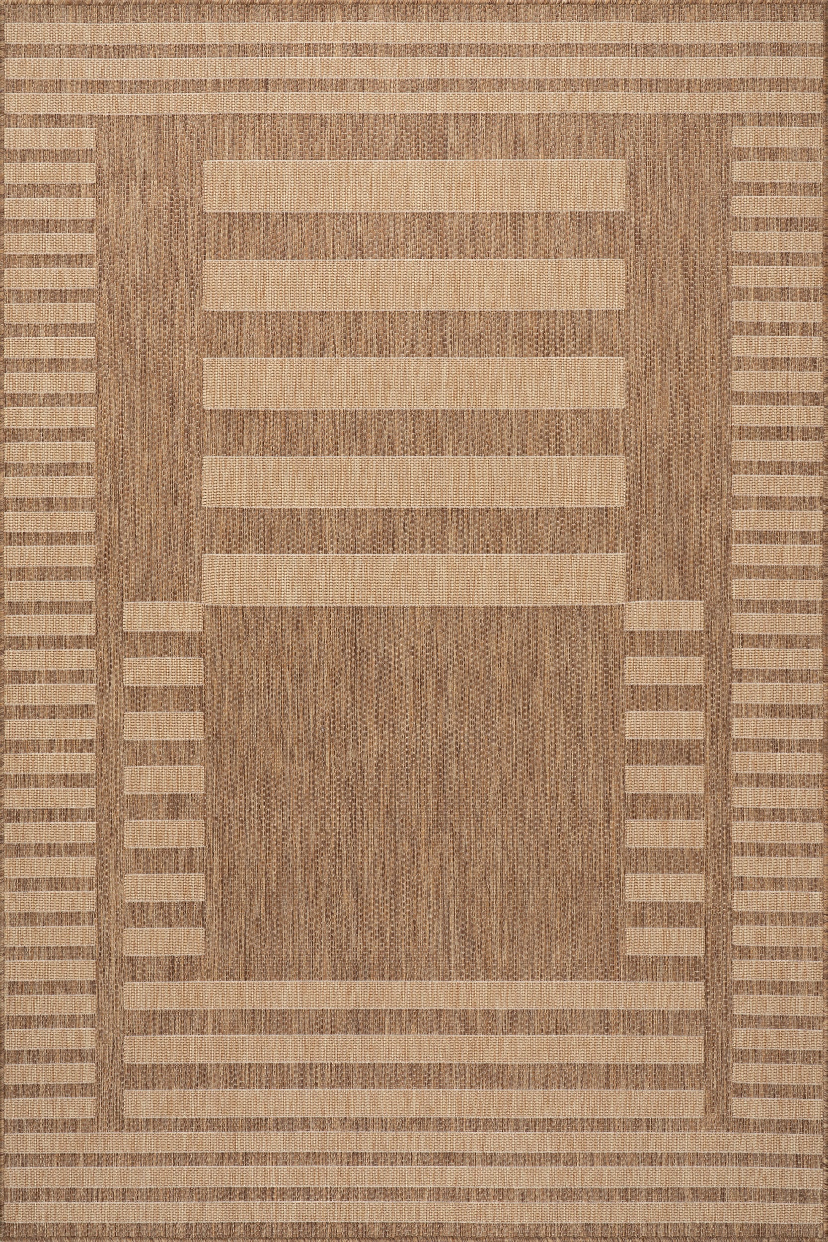 Sabeen Striped Indoor/Outdoor Rug | Light Brown