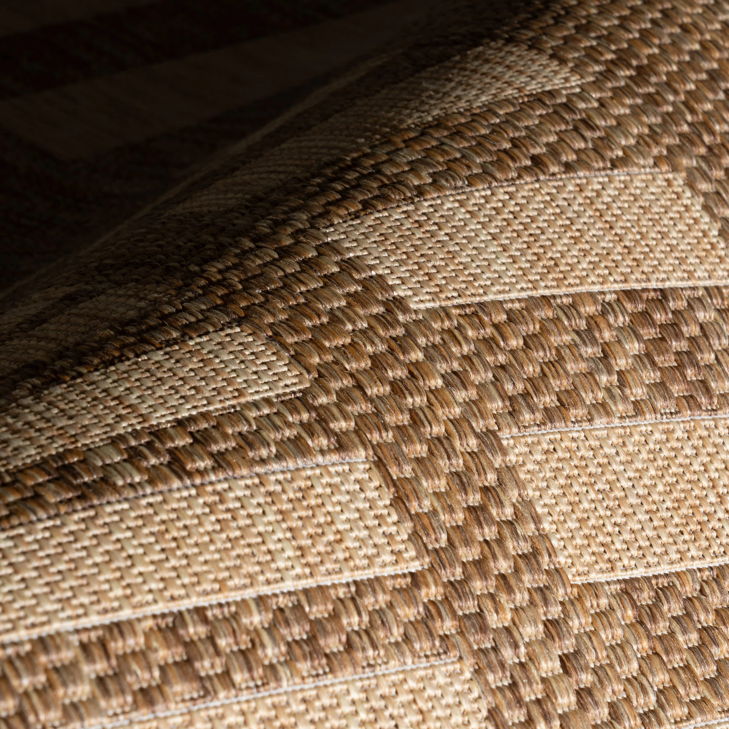 Sabeen Striped Indoor/Outdoor Rug | Light Brown - Image 3
