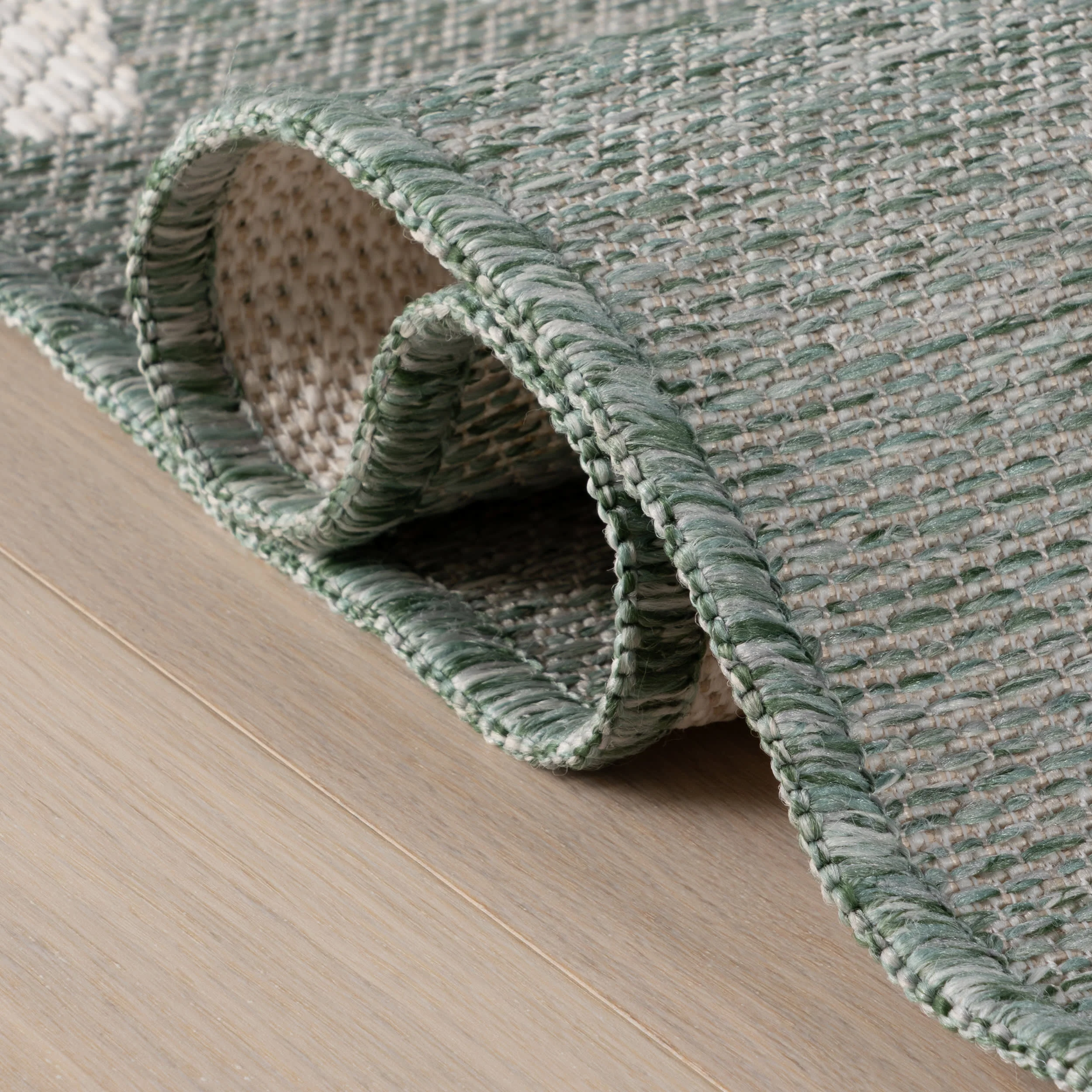 Sablea Modern Floral Indoor/Outdoor Rug | Green - Image 6