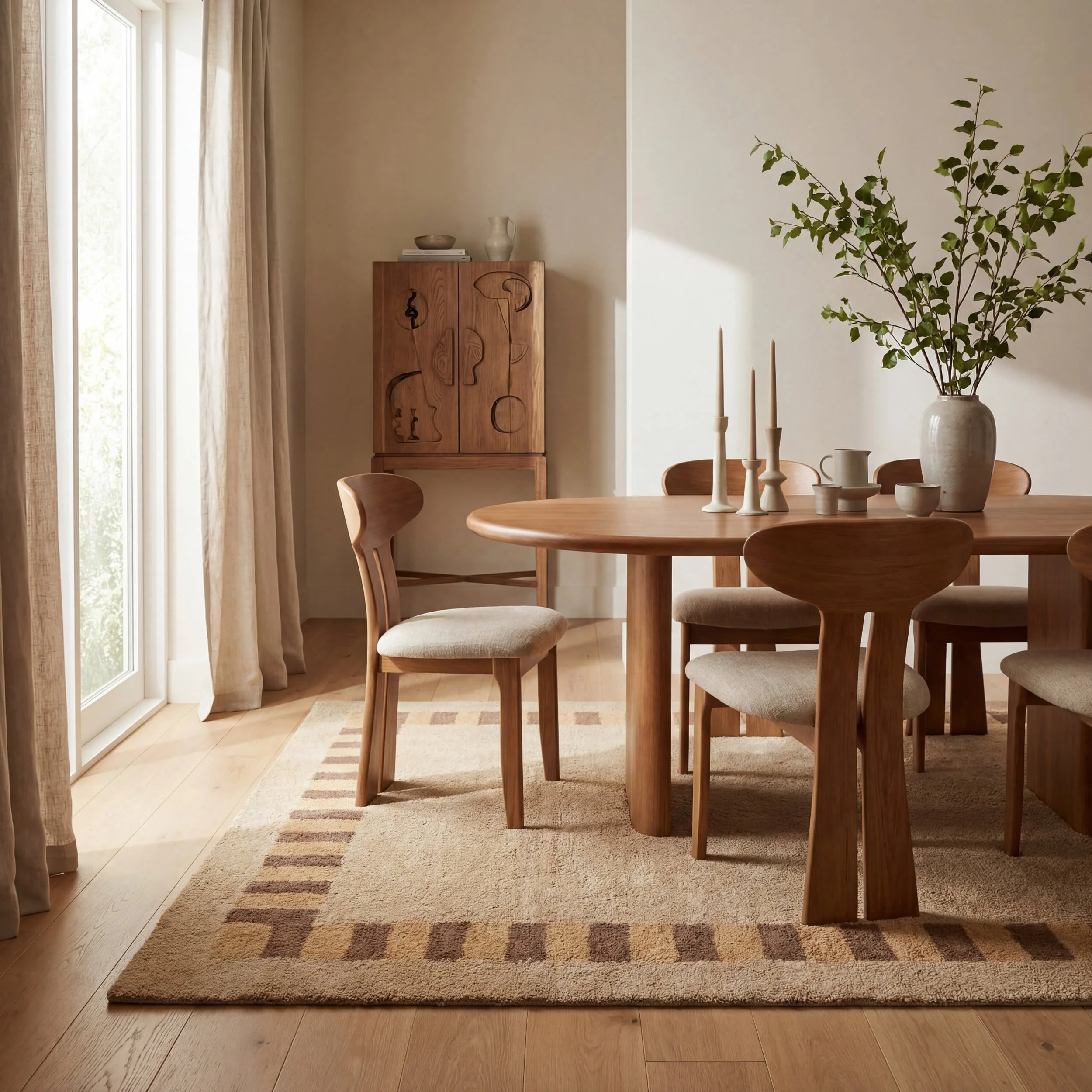 Sabrine Bordered Rug | Tan - Image 4