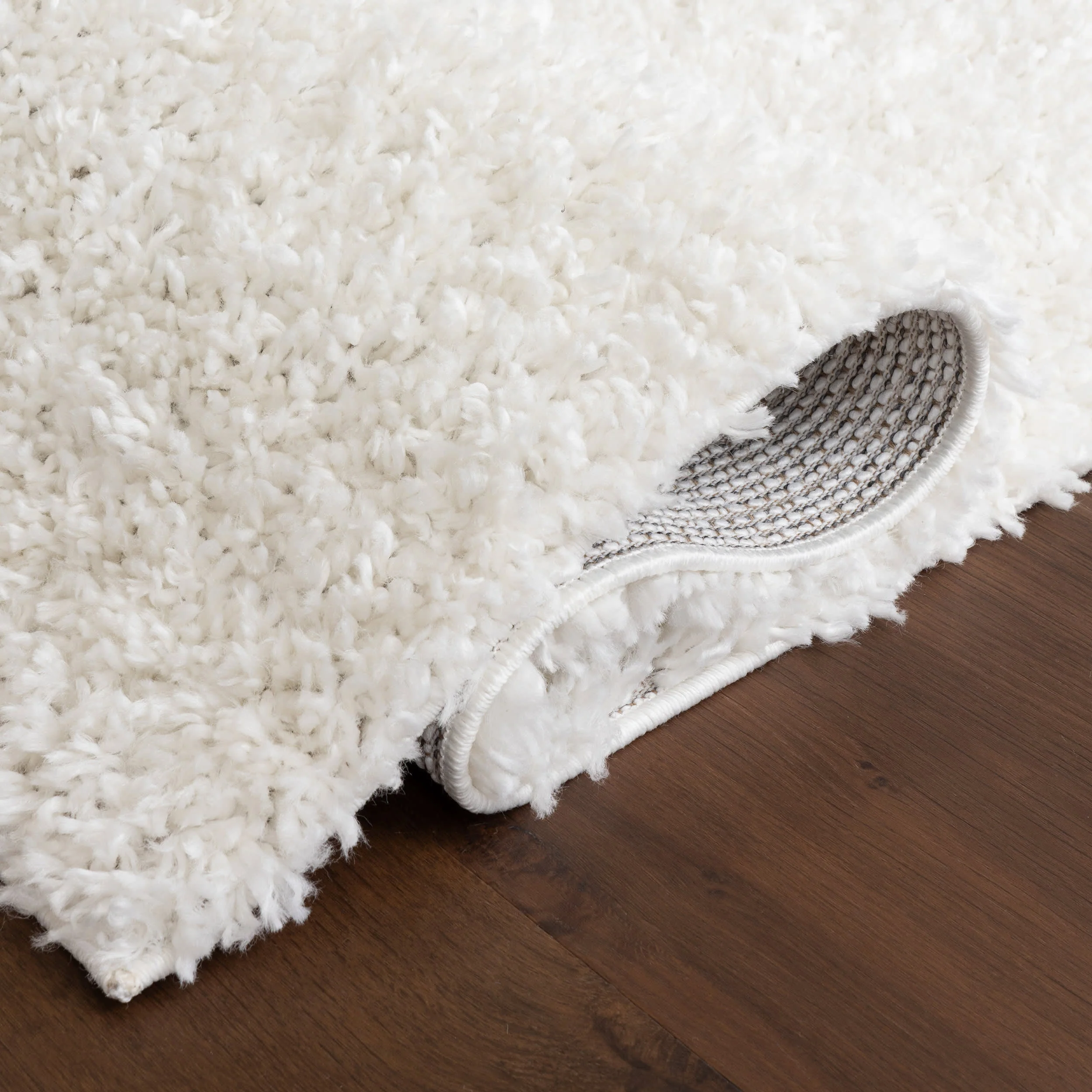 Sade Solid Shag Rug | Ivory - Image 10