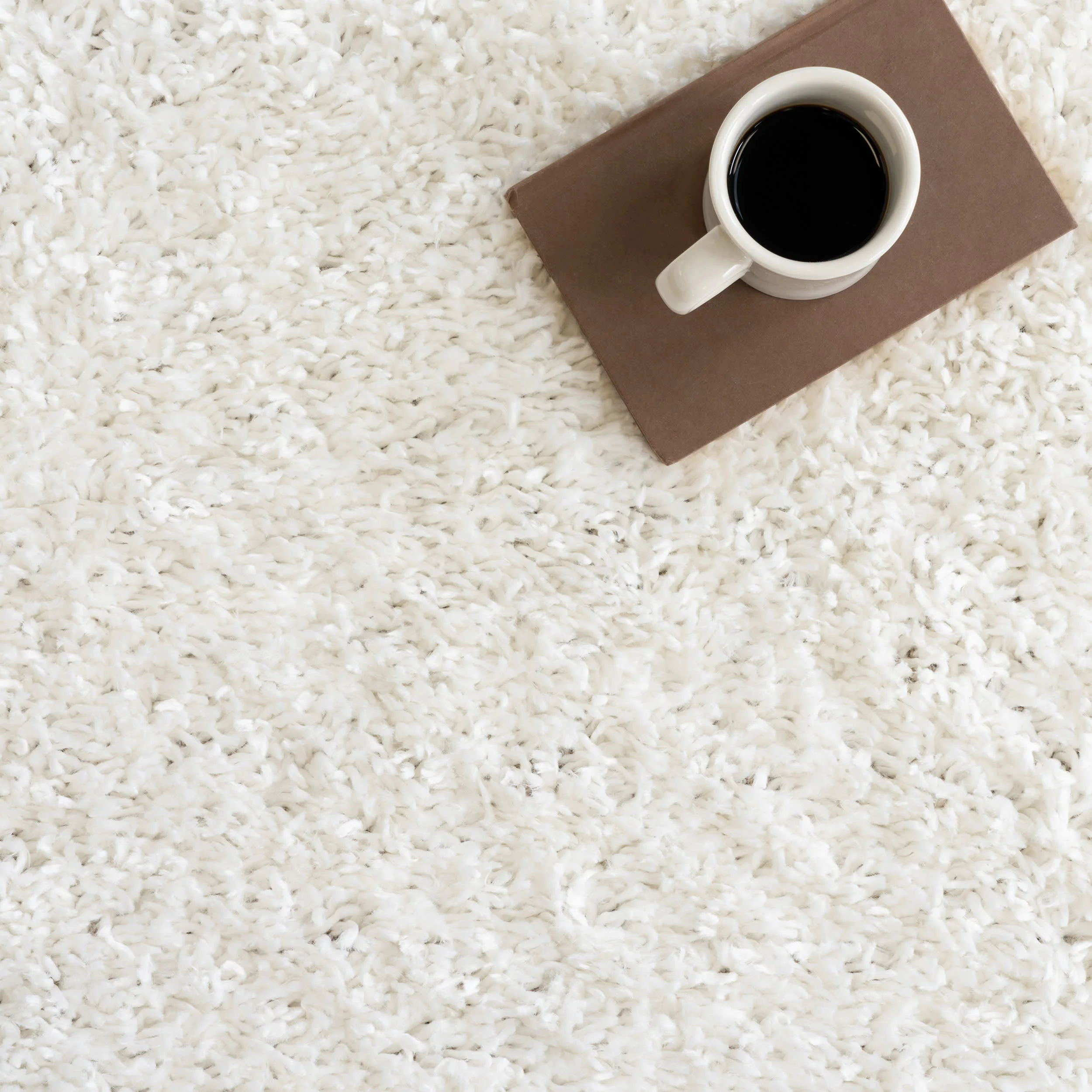 Sade Solid Shag Rug | Ivory - Image 8