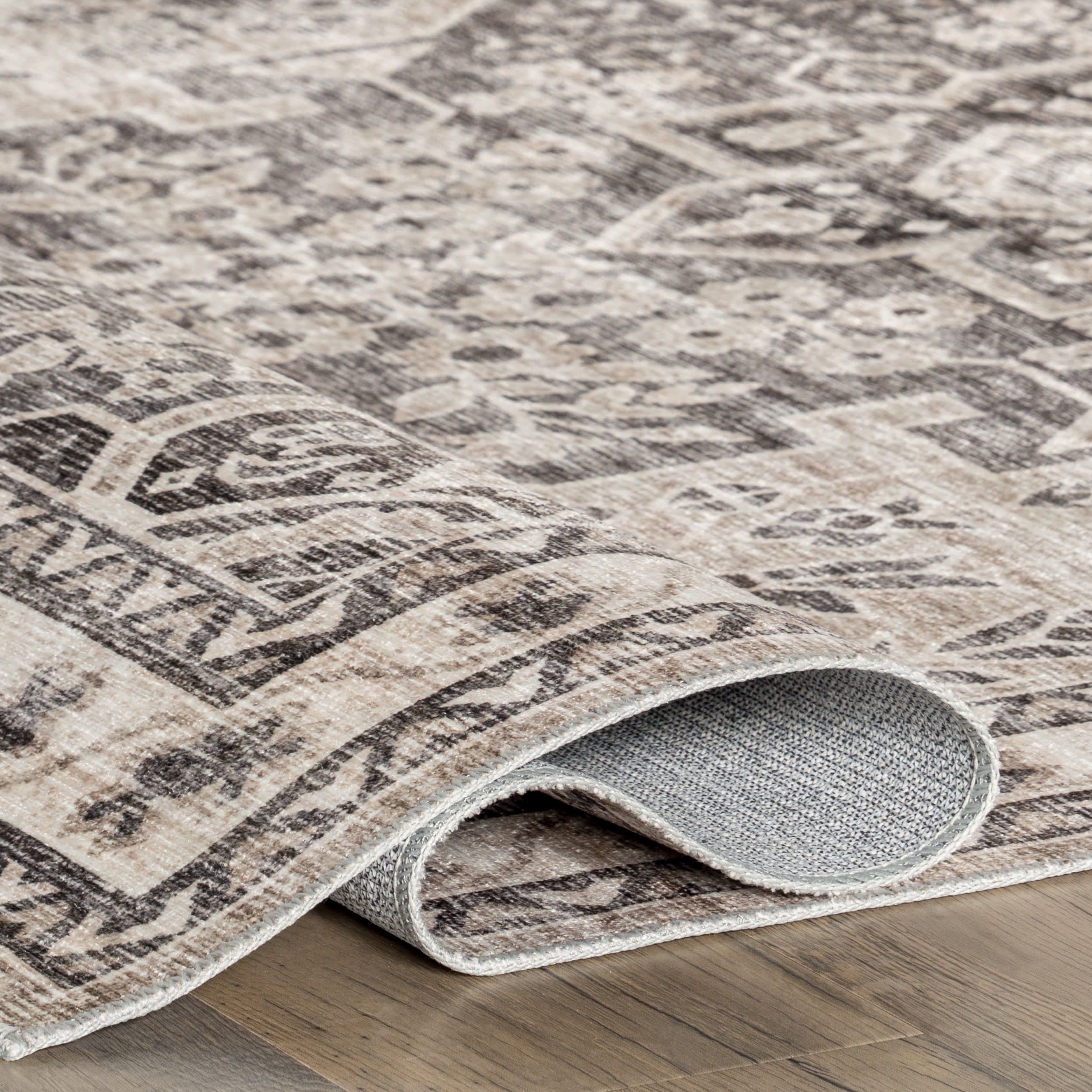 Sadira Spill Proof Washable Rug | Taupe - Image 6