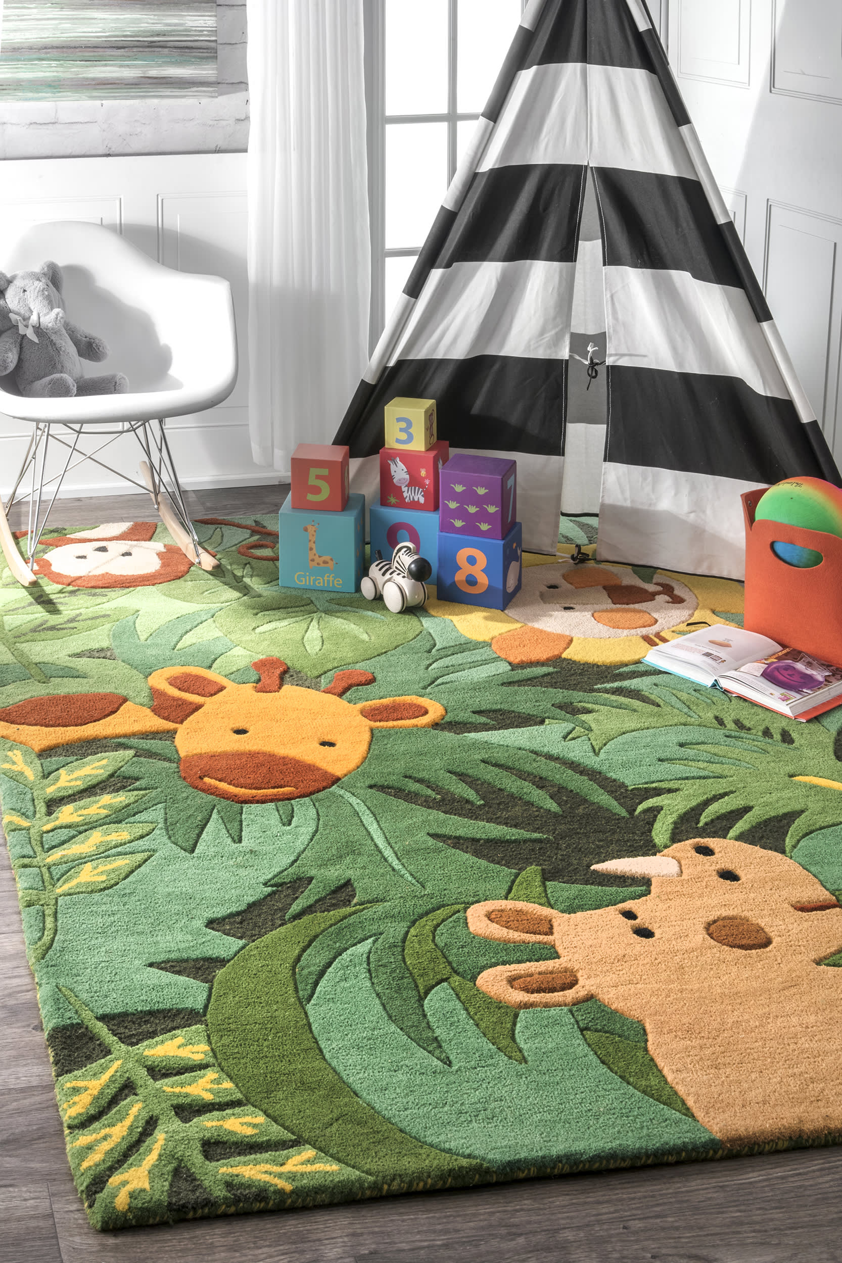 Safari Friends Rug | Green - Image 2