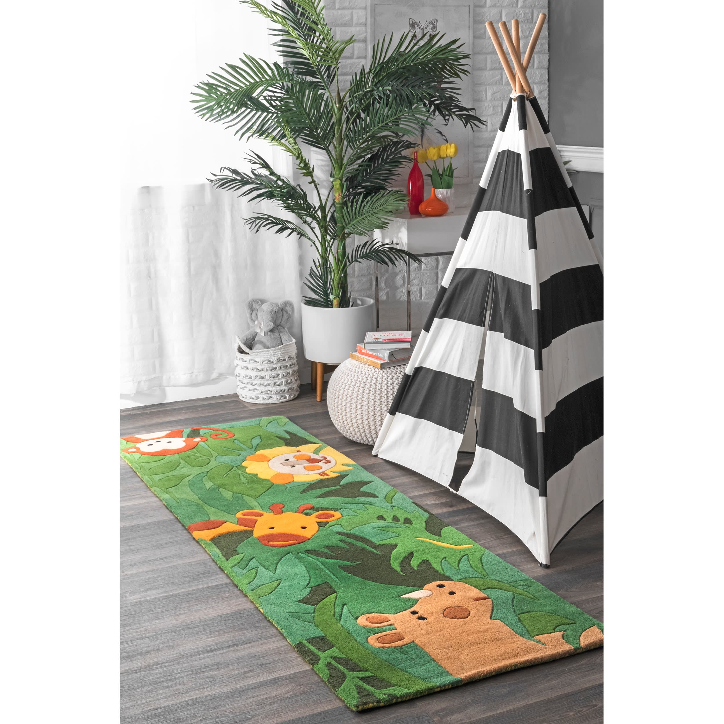 Safari Friends Rug | Green - Image 2