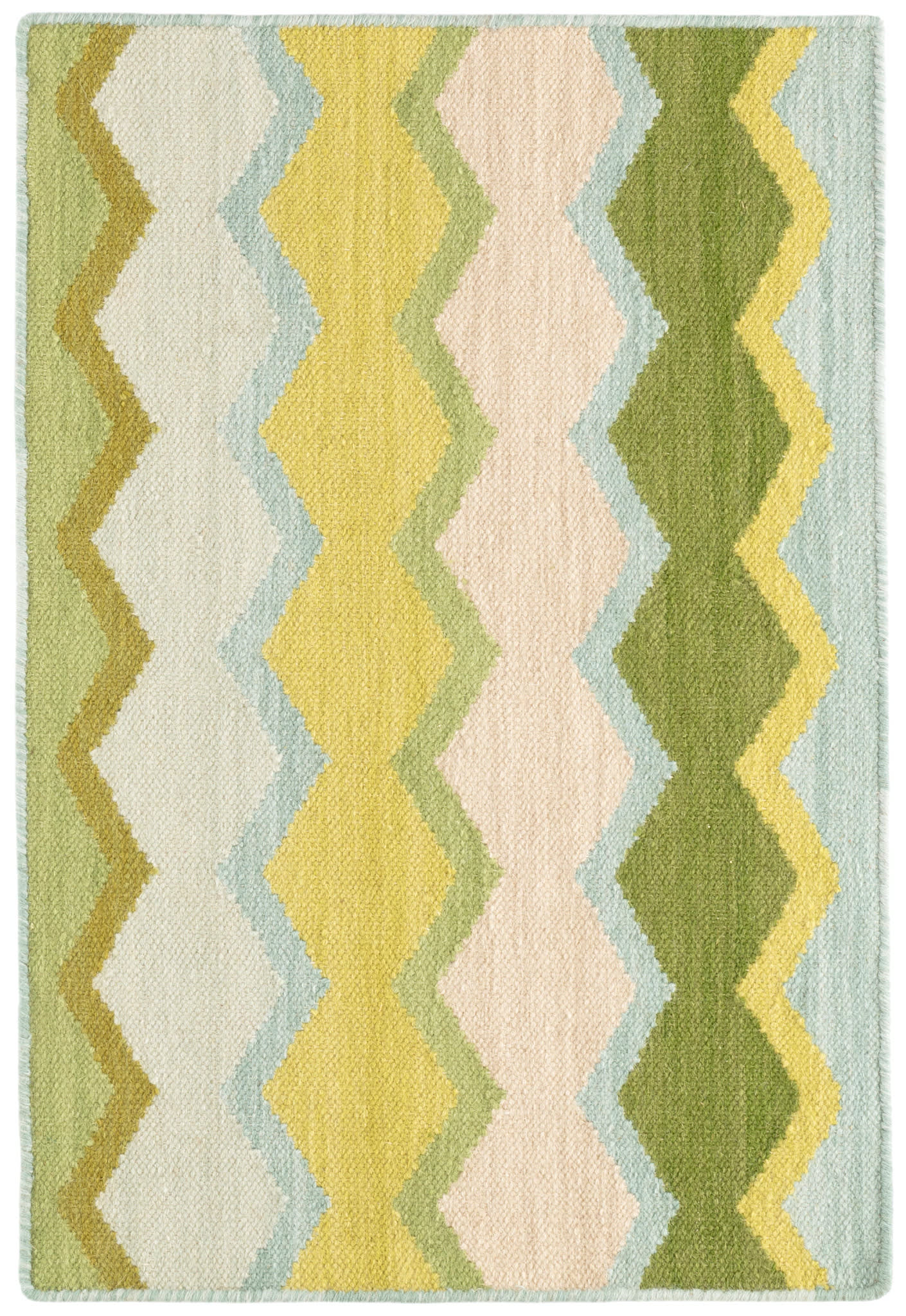 Safety Net Handwoven Wool Rug | Green