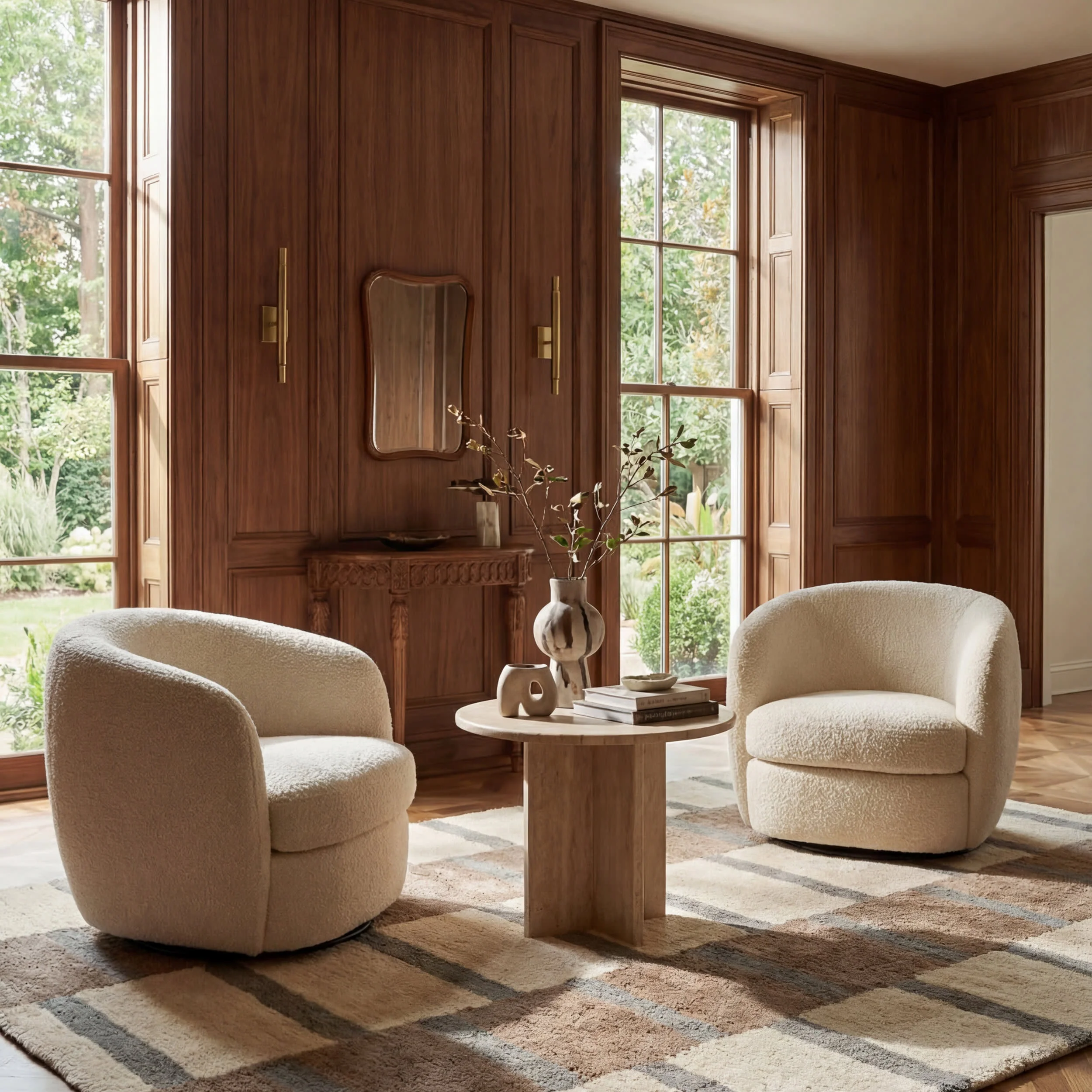 Saga Geometric Rug | Slate Blue - Image 2
