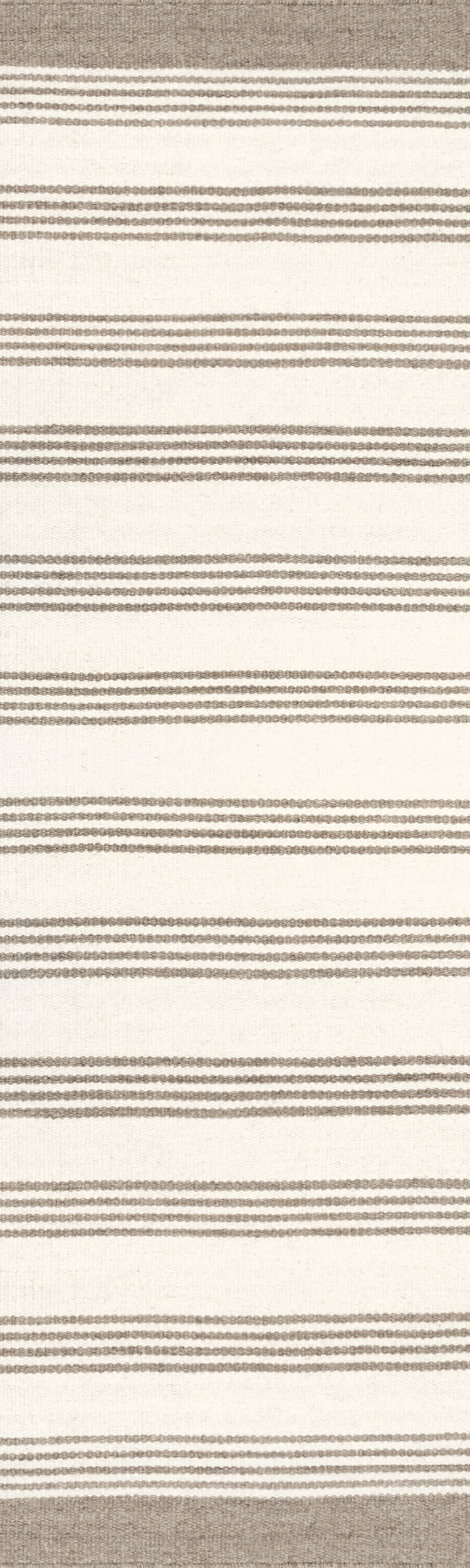 Sage Striped Wool-Blend Rug | Beige