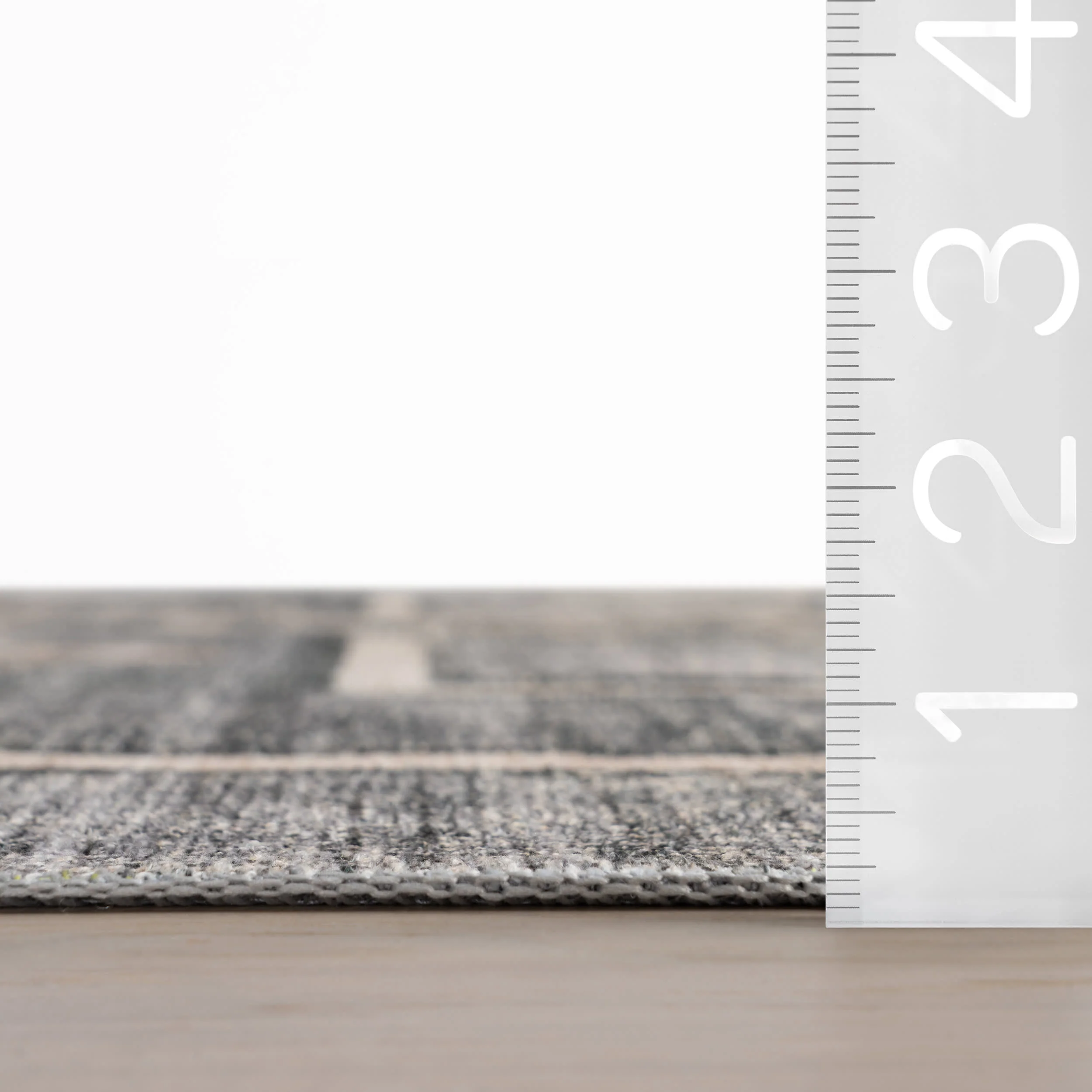 Sagebrush Geometric Spill Proof Washable Rug | Grey - Image 5