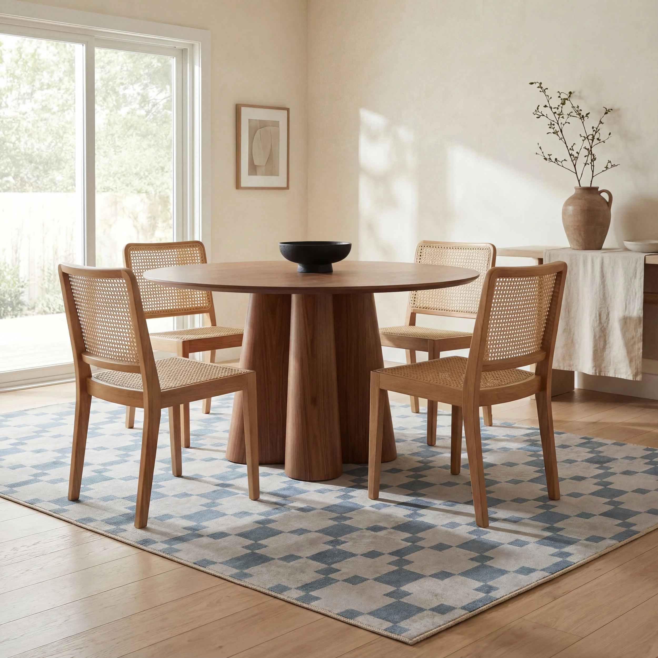 Saguara Southwestern Geometric Washable Rug | Blue - Image 7