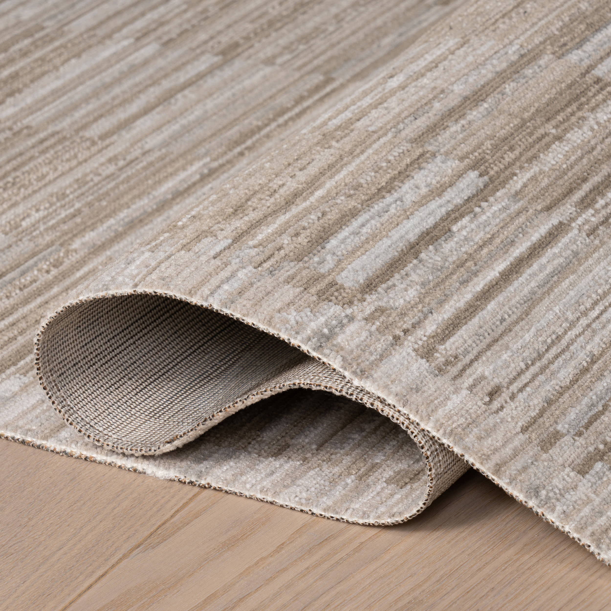 Sahari Modern Woven Striped Indoor/Outdoor Washable Rug | Brown - Image 7