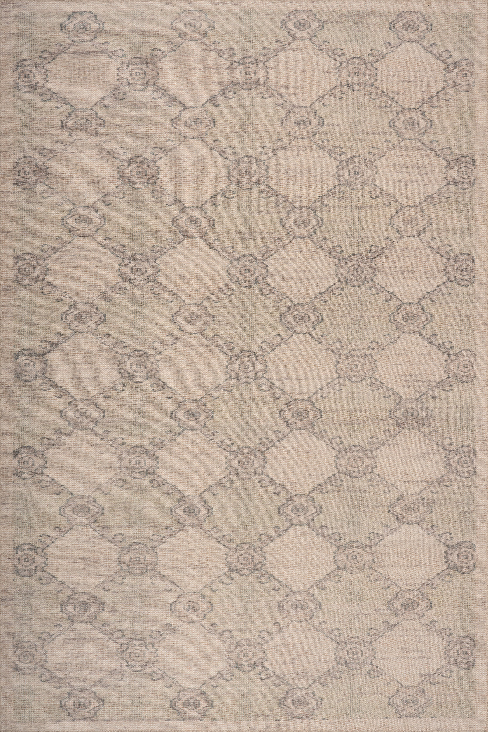 Sahi Traditional Diamond Washable Rug | Green
