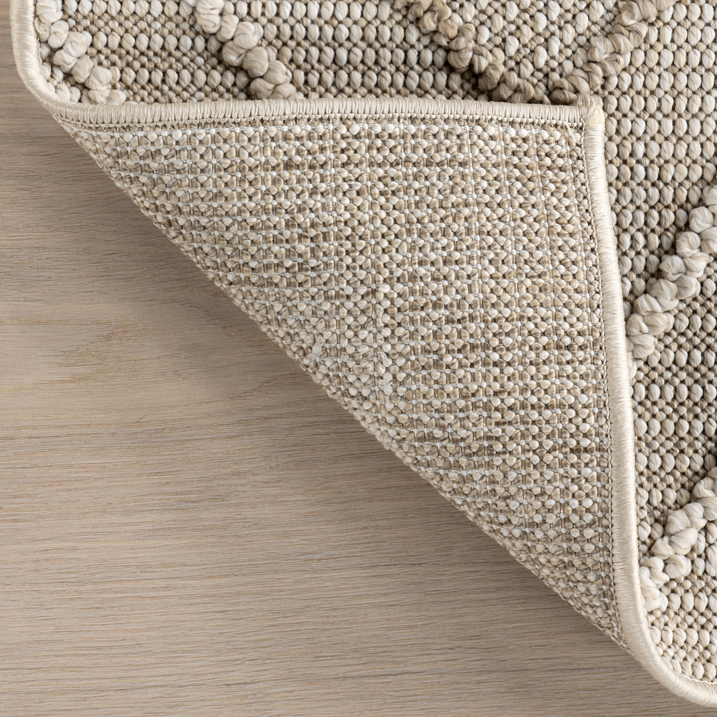Saige High-Low Diamond Indoor/Outdoor Rug | Beige - Image 7