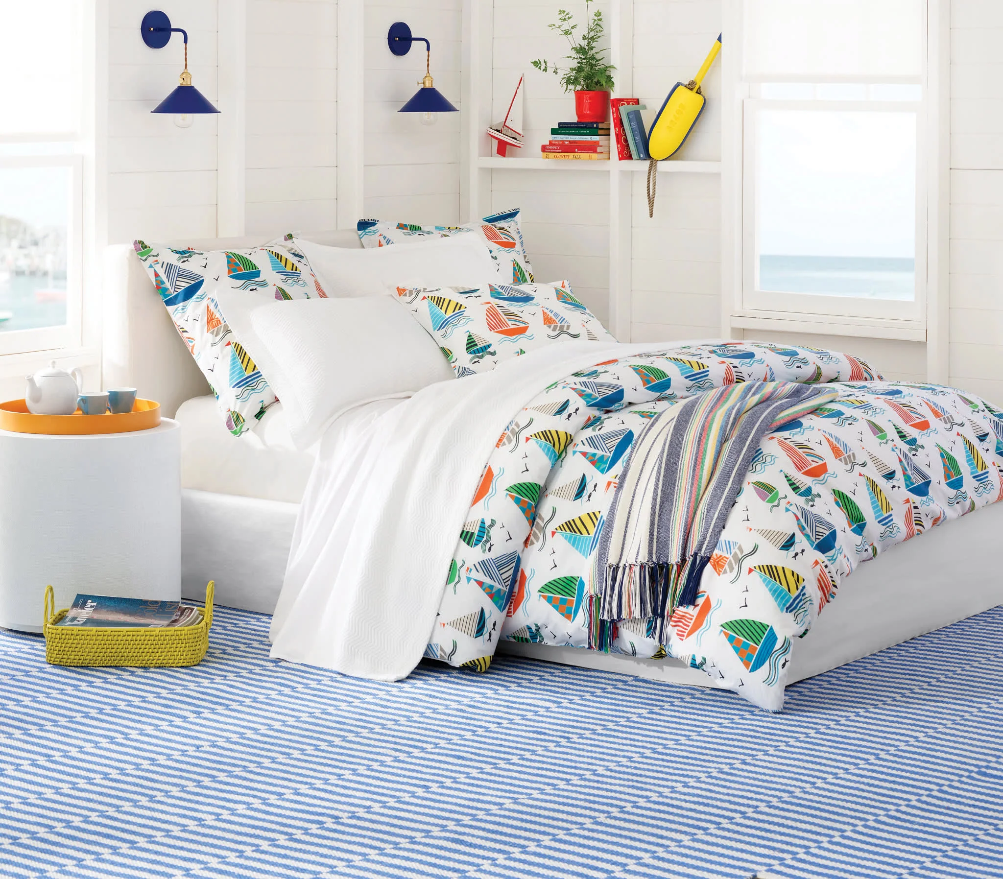 Sailboats Duvet Cover | Multi - Image 2