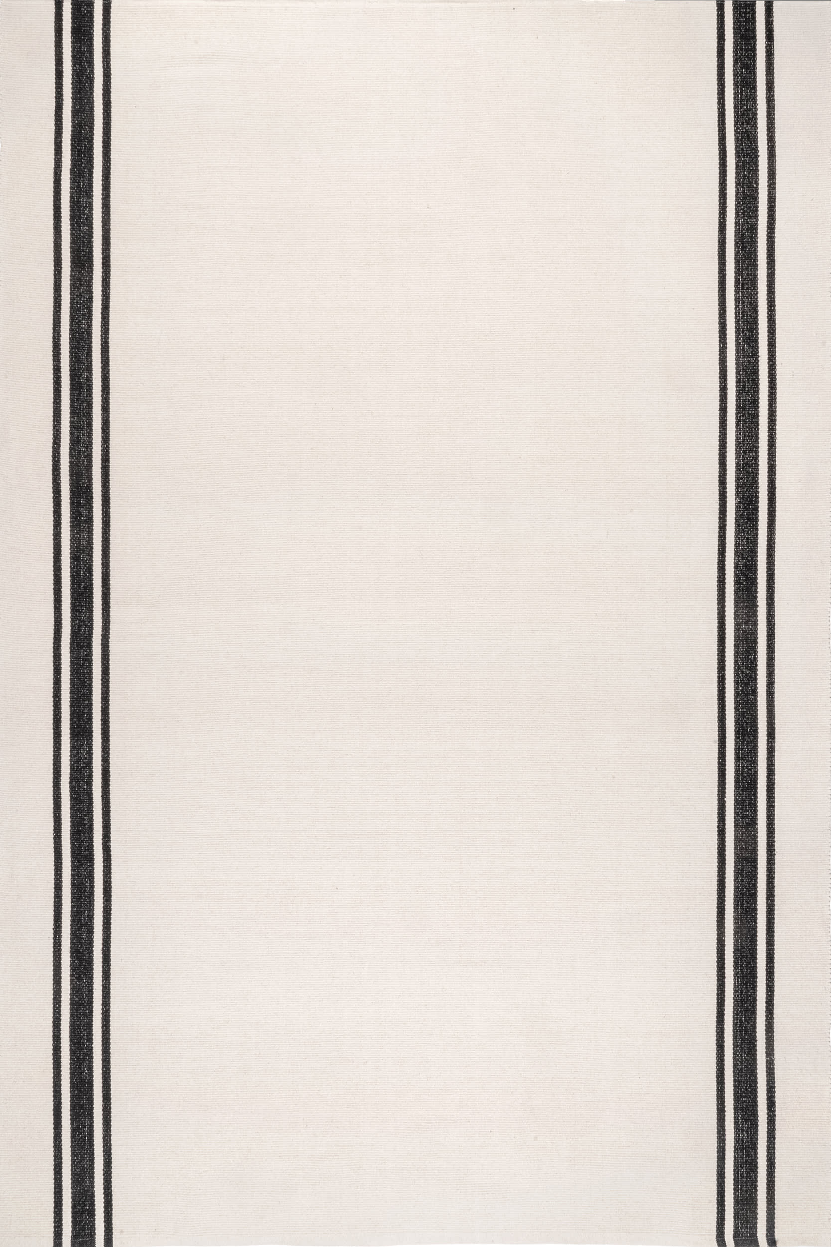 Sally Cotton Bordered Rug | Ivory