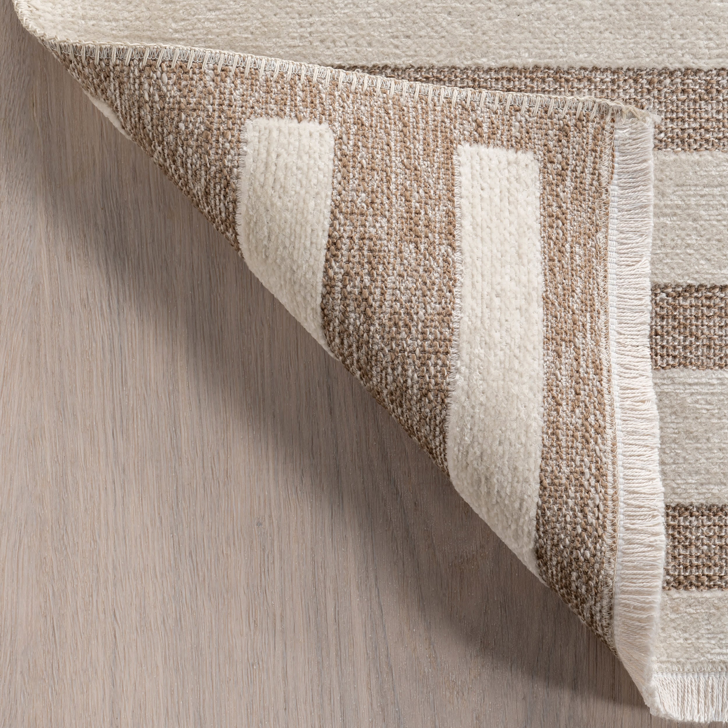 Salma Geometric Reversible Washable Rug | Beige - Image 7