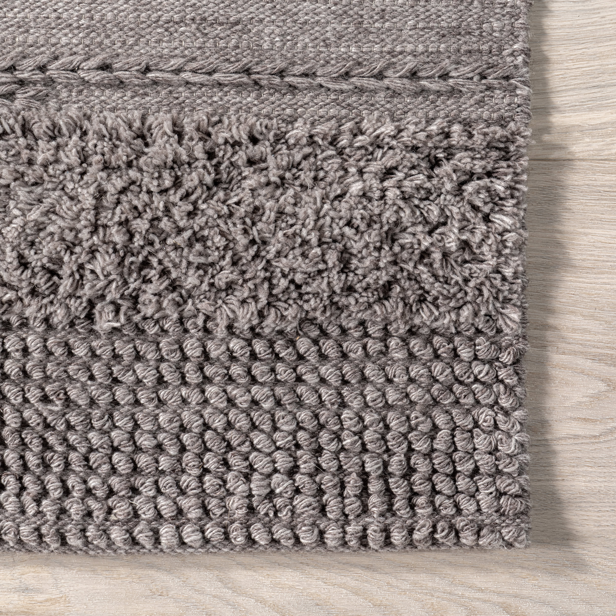 Samba Textured Cotton-Blend Rug | Grey - Image 3