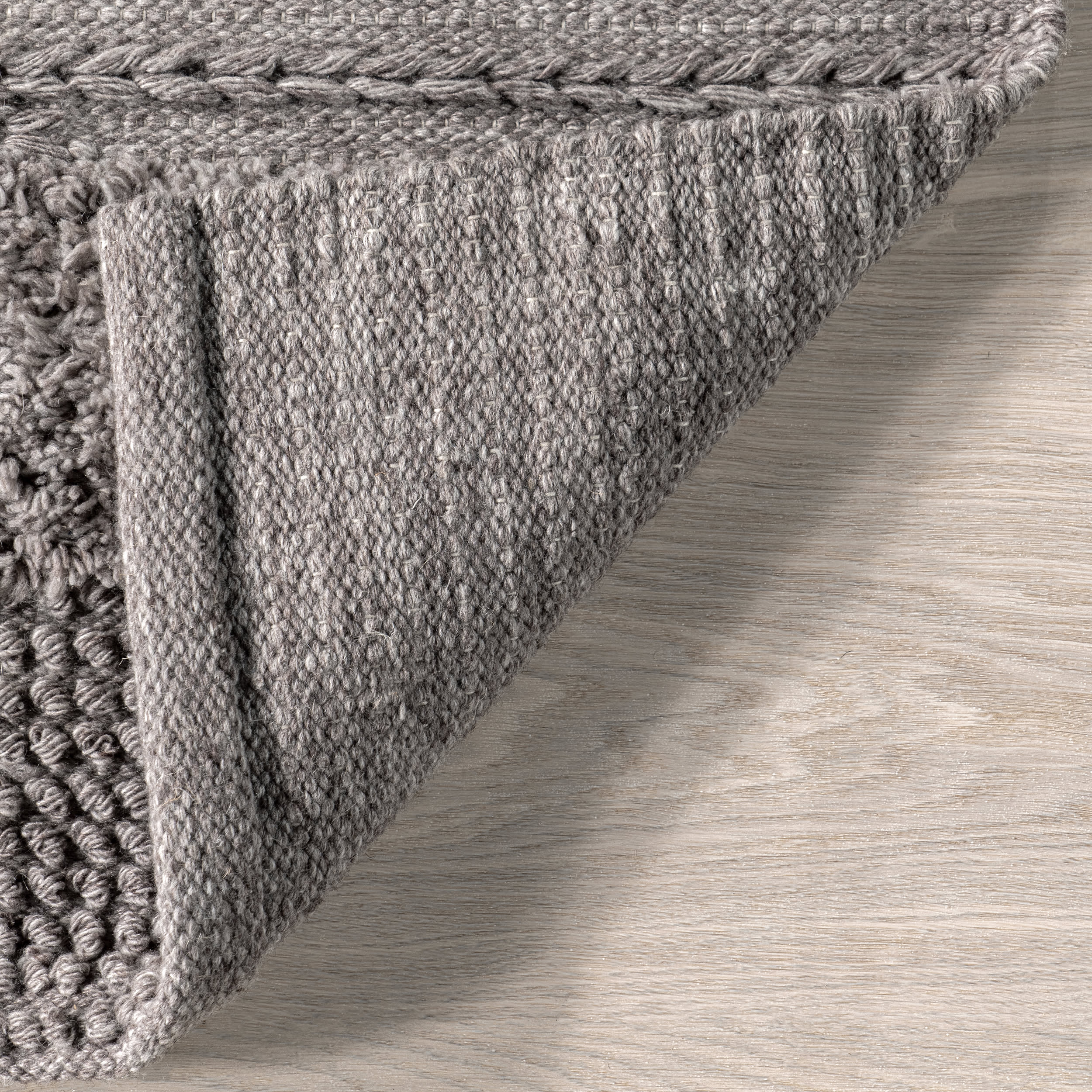 Samba Textured Cotton-Blend Rug | Grey - Image 5