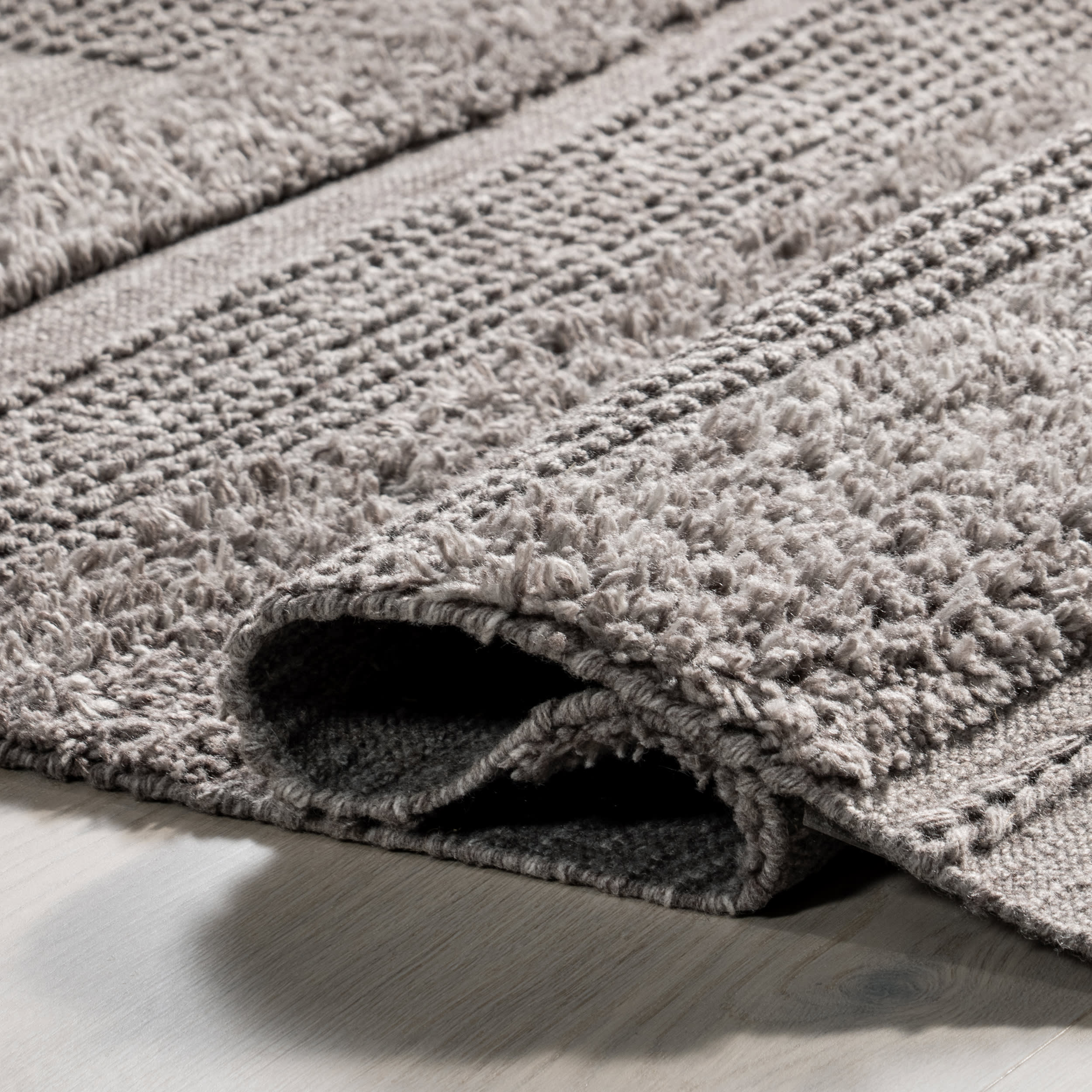 Samba Textured Cotton-Blend Rug | Grey - Image 6