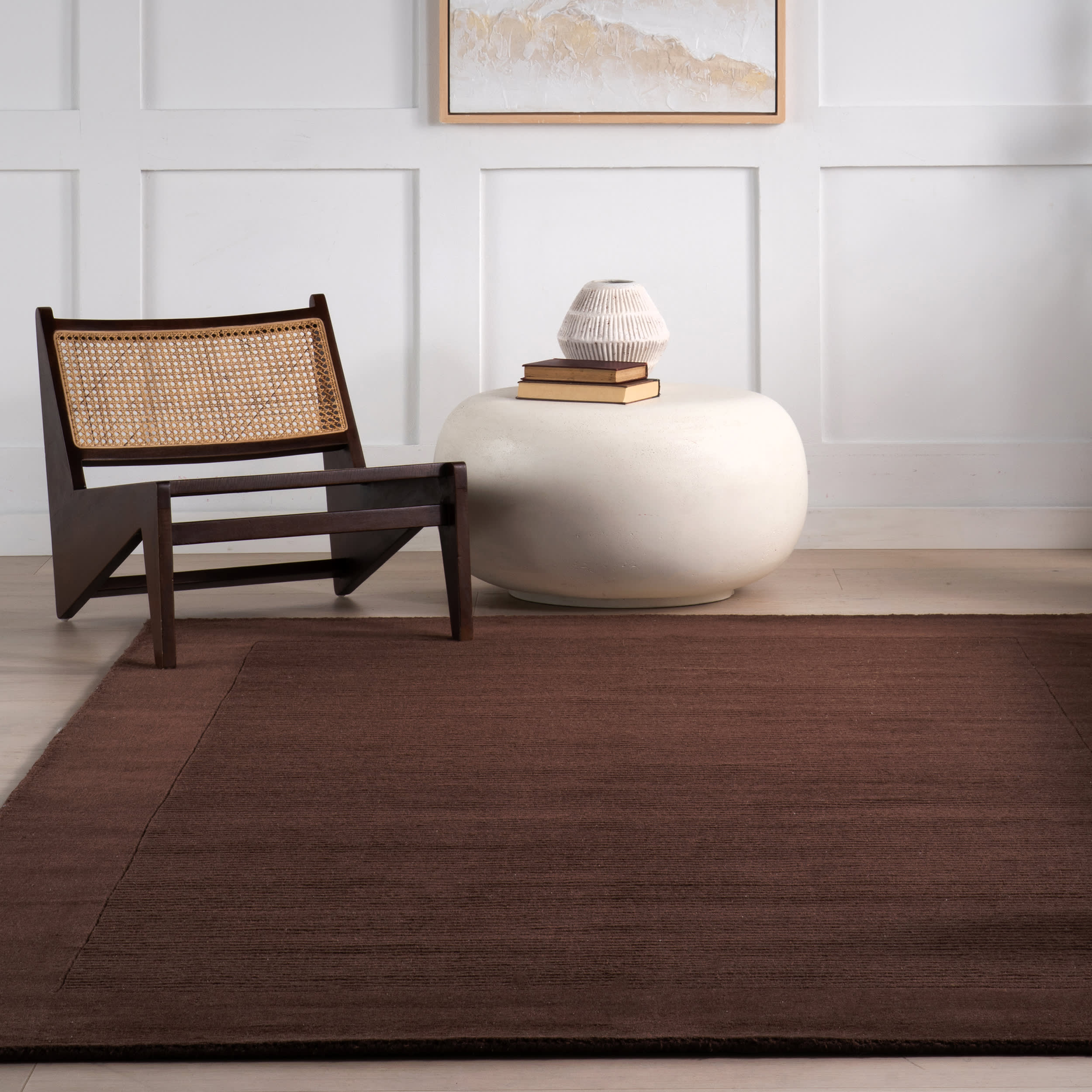 Sanami Striped Bohemian Rug | Truffle Brown - Image 5
