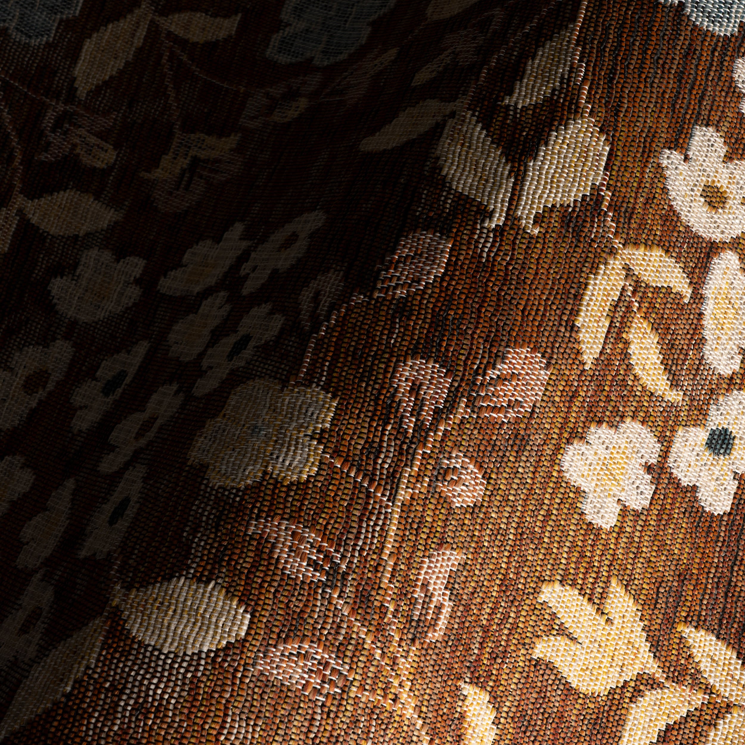 Sanaya Transitional Floral Indoor/Outdoor Rug | Brown - Image 3