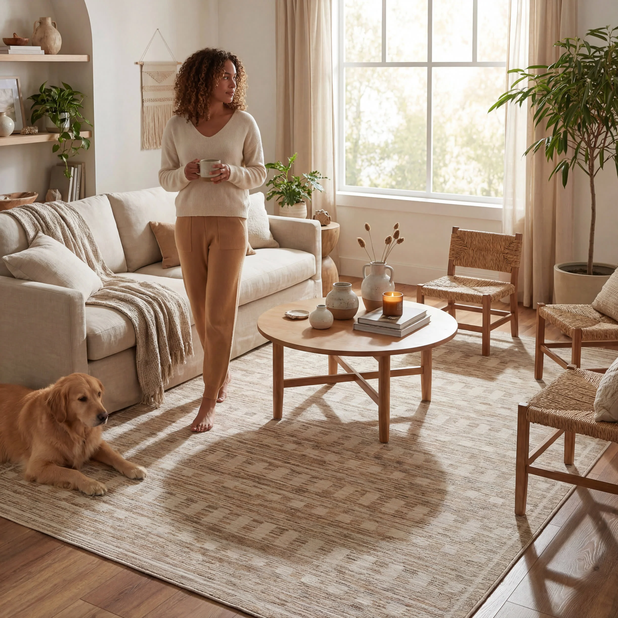 Sani Modern Southwestern Rug | Brown - Image 9