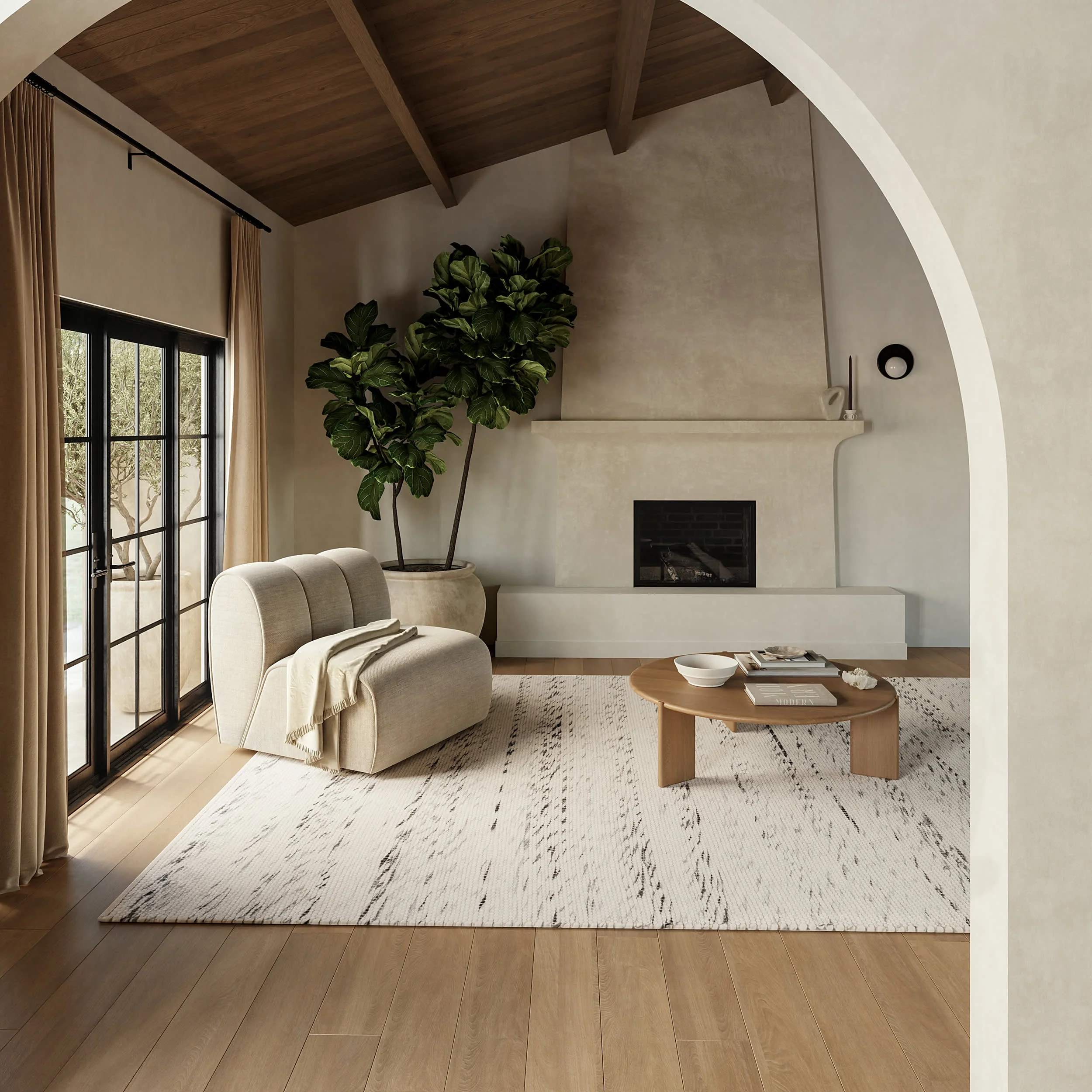 Santa Ynez Marled Rug | Ivory - Image 2