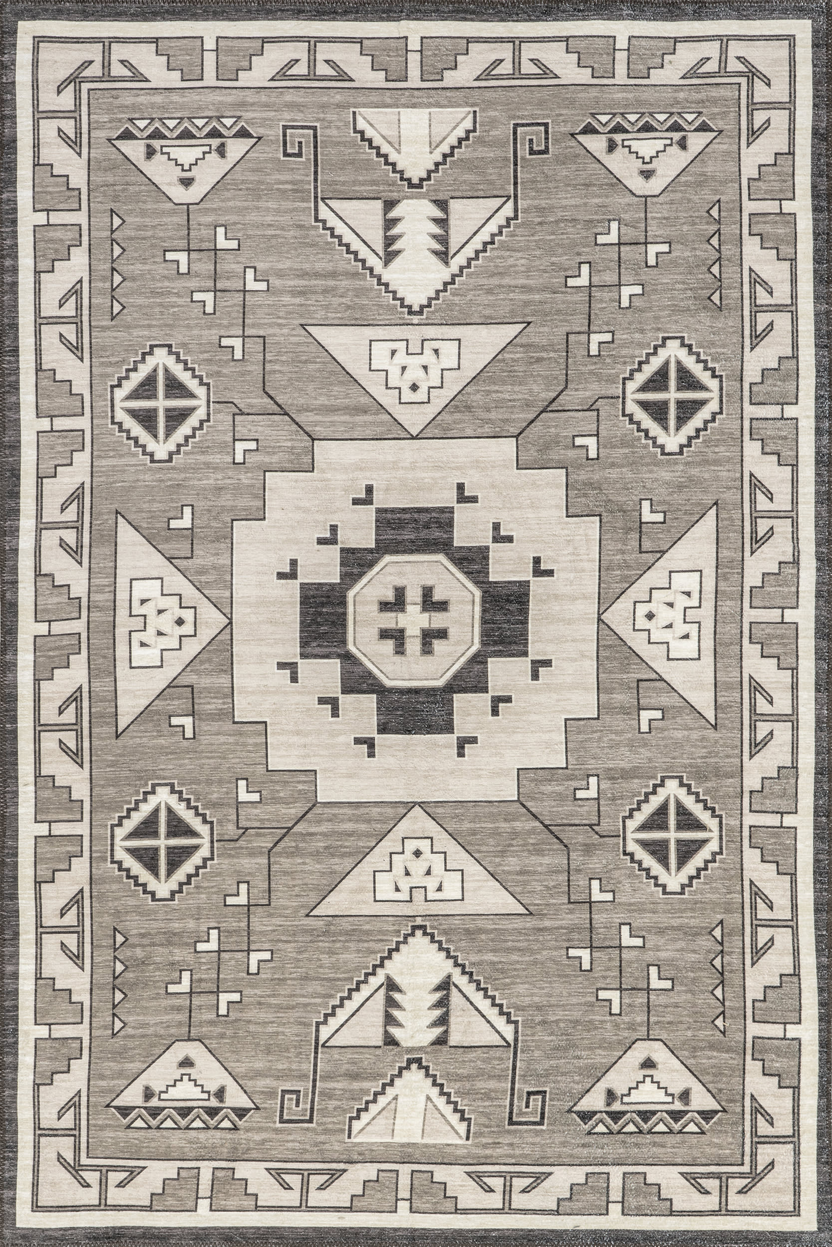 Santina Washable Colorful Rug | Brown