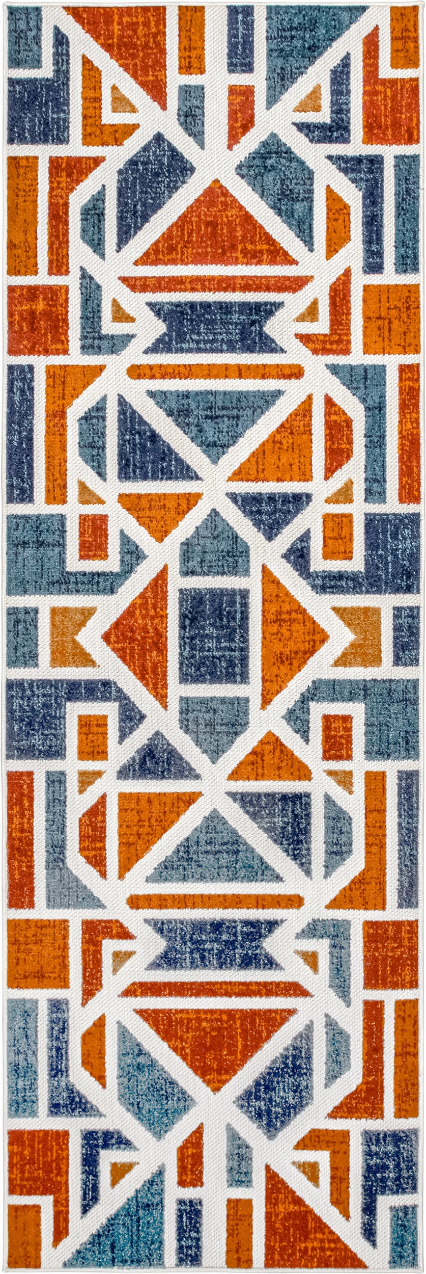 Sarah Abstract Indoor/Outdoor Rug | Rust