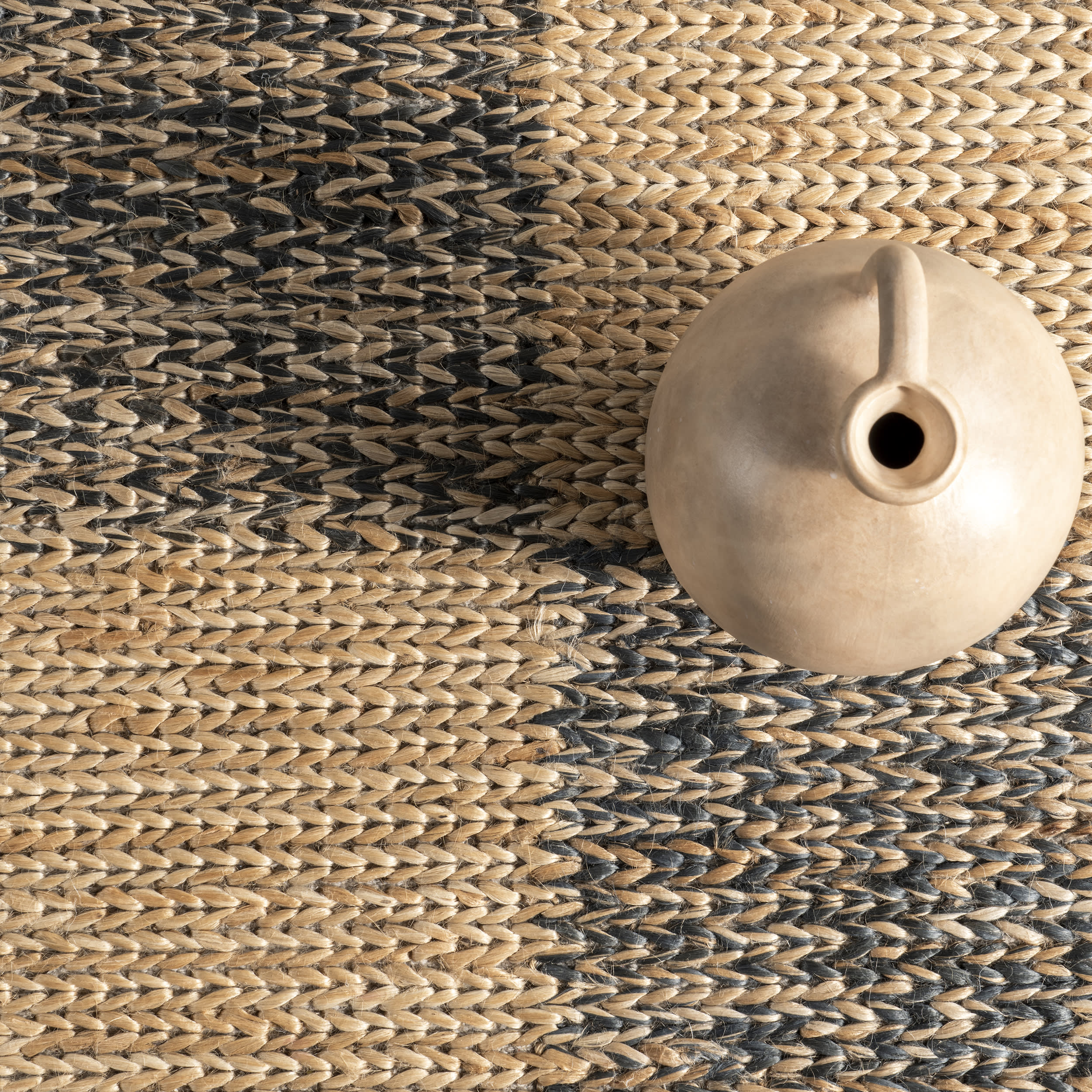 Sari Oversize Checkered Jute Rug | Natural - Image 7