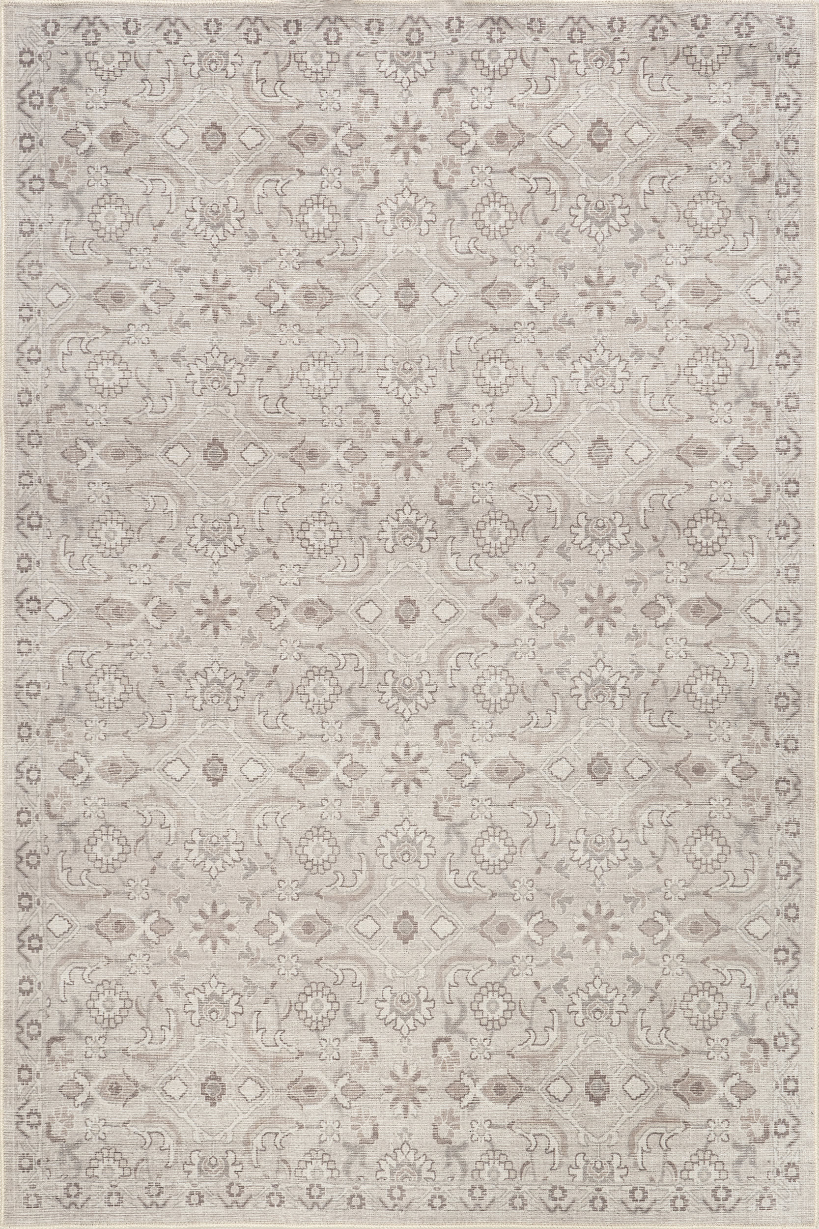 Sariyah Medallion Washable Rug | Taupe