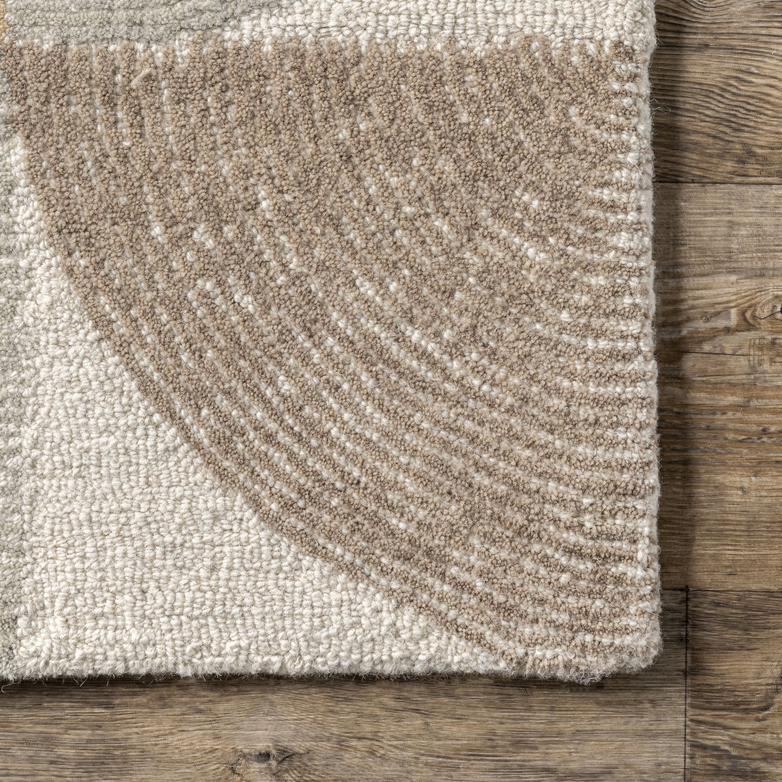 Savannah Wool Scalloped Rug | Beige - Image 3