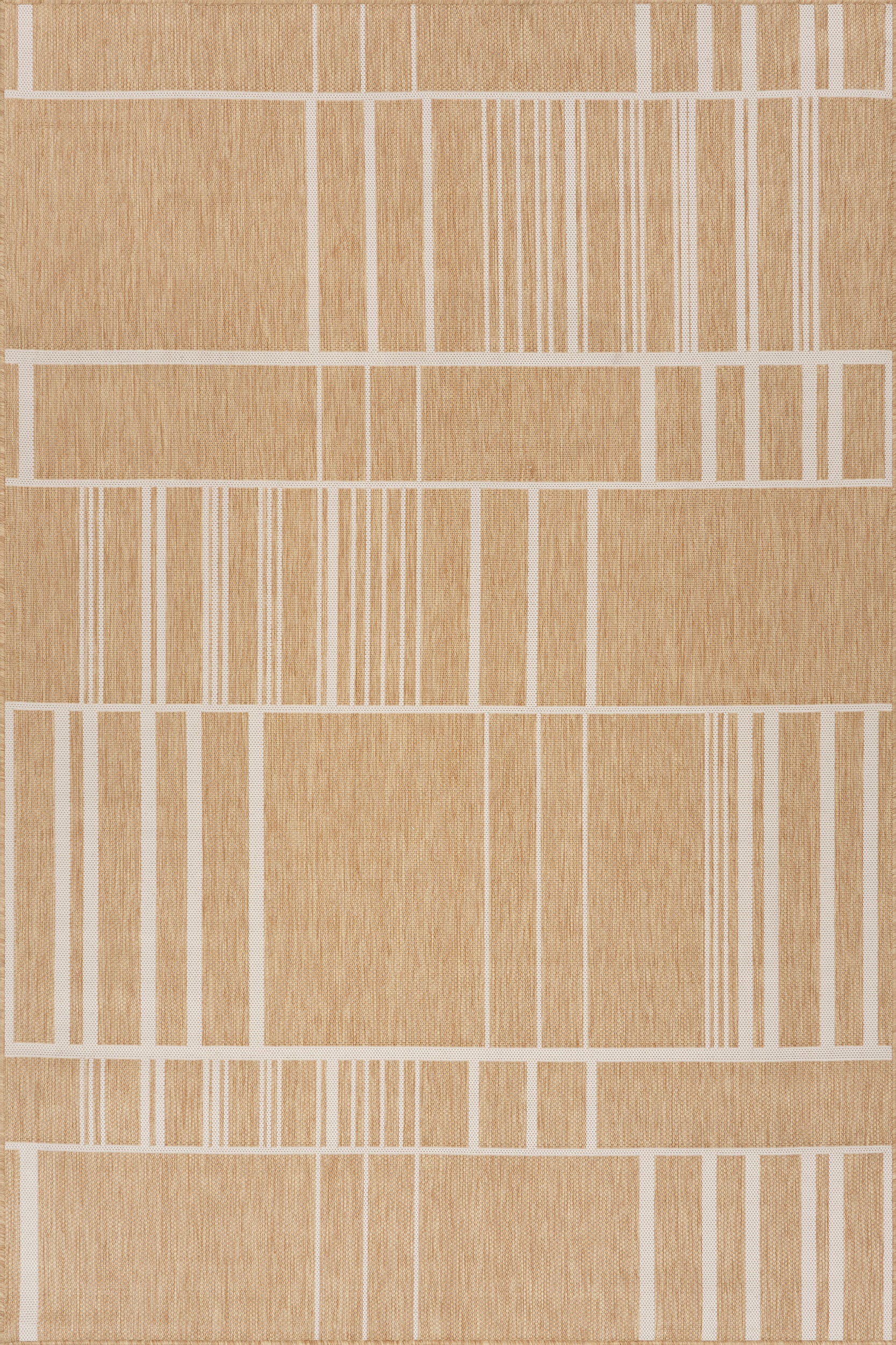Saveta Modern Geometric Indoor/Outdoor Rug | Beige