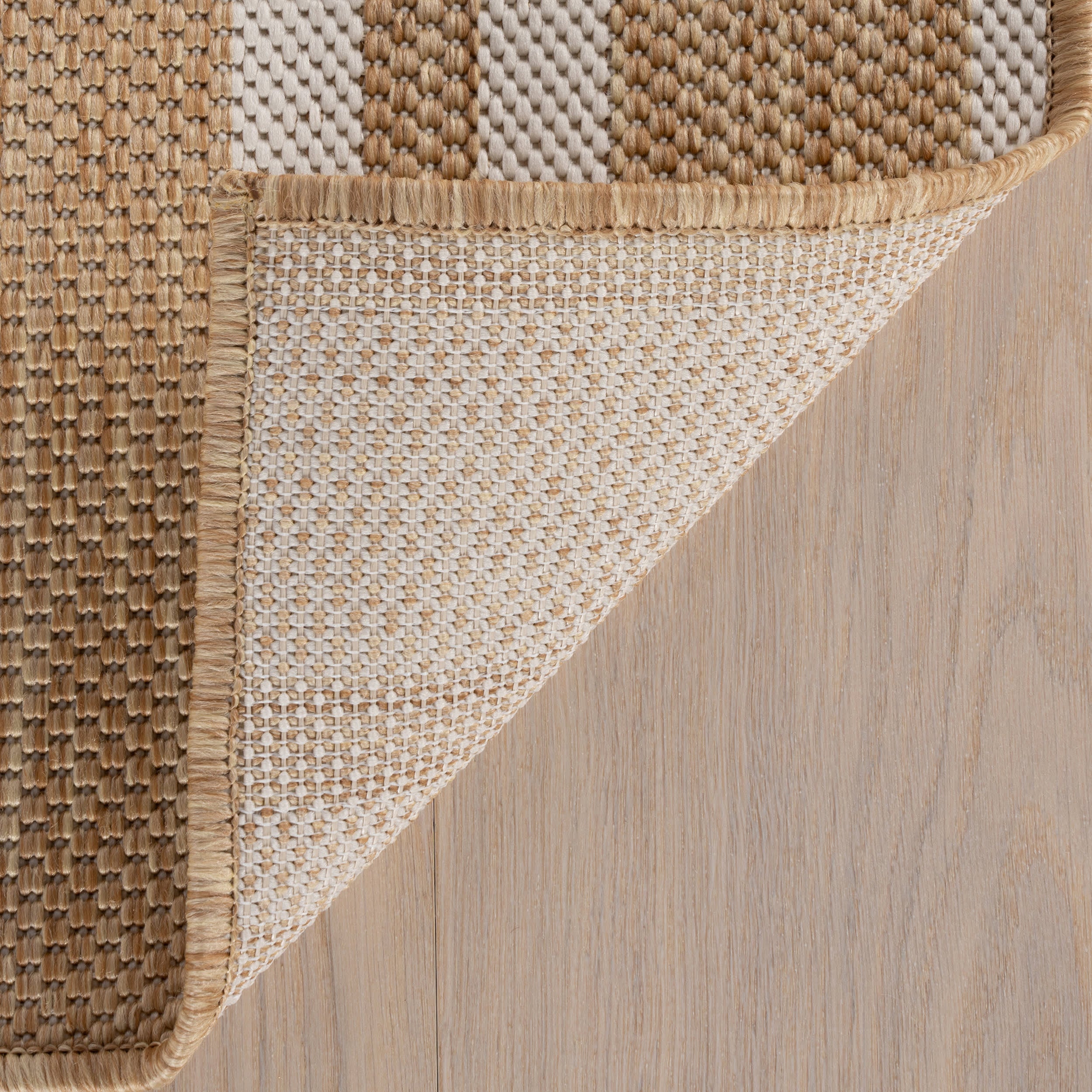 Saveta Modern Geometric Indoor/Outdoor Rug | Beige - Image 7