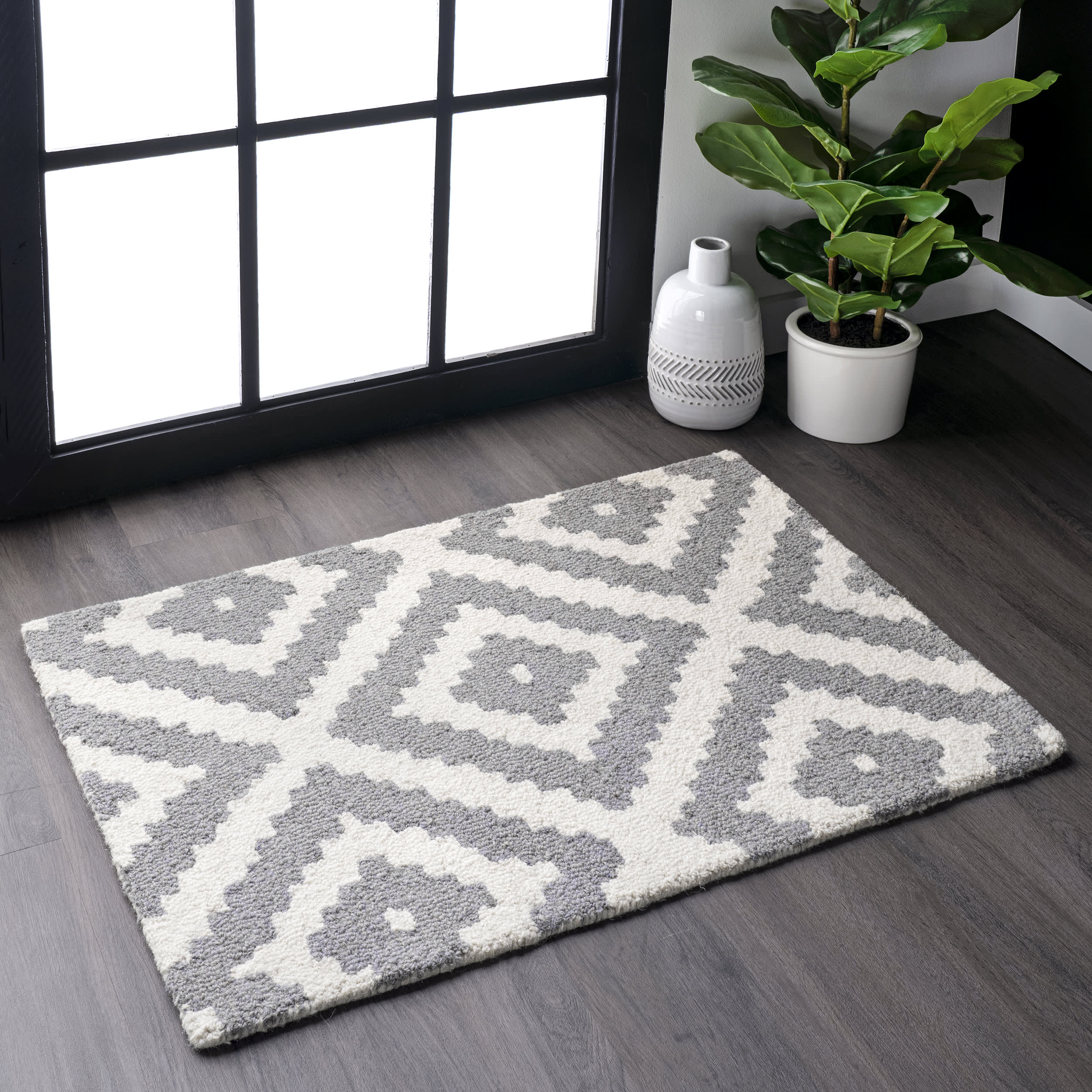 Scandinavia Diamond Rug | Grey - Image 6