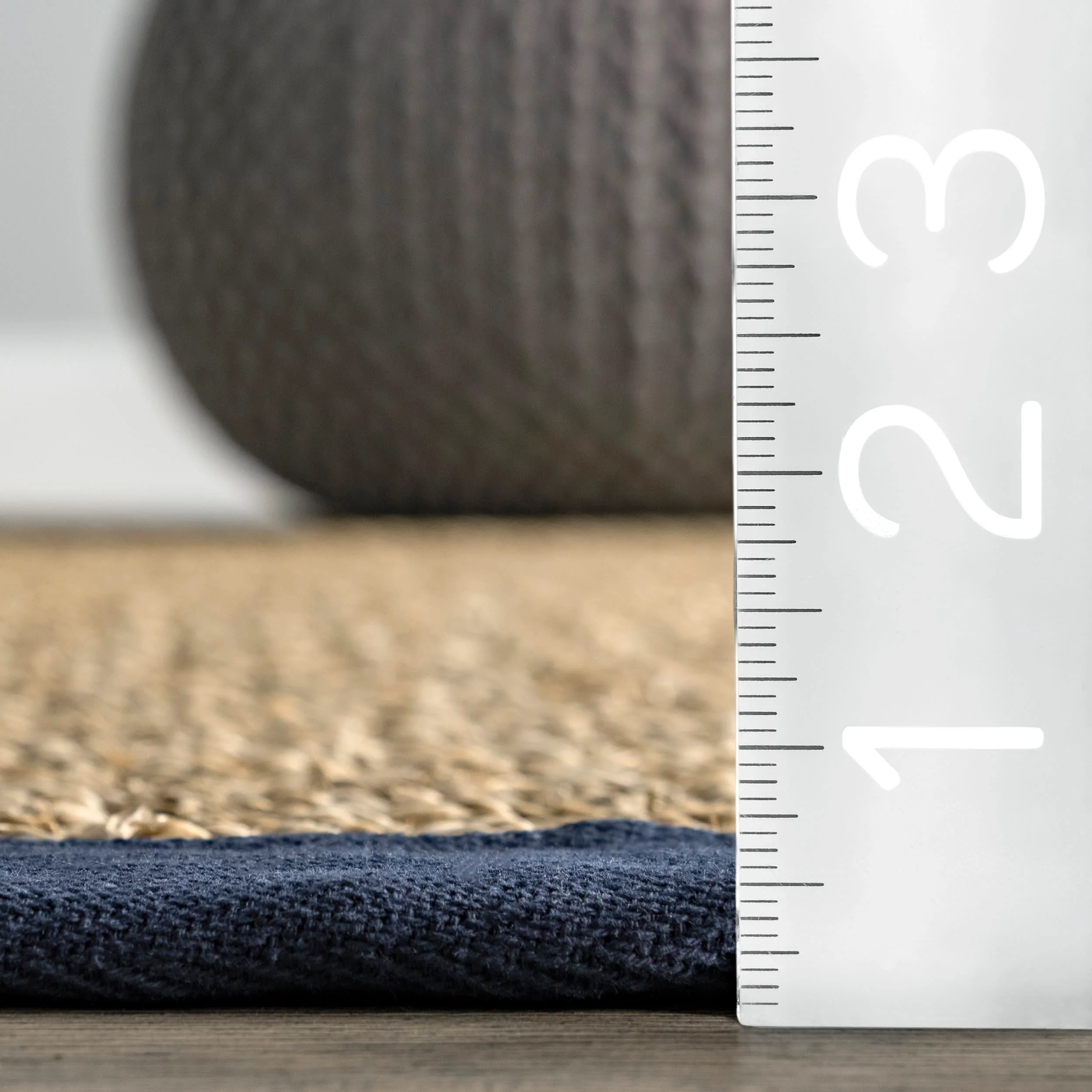Seagrass with Border Rug | Navy - Image 5