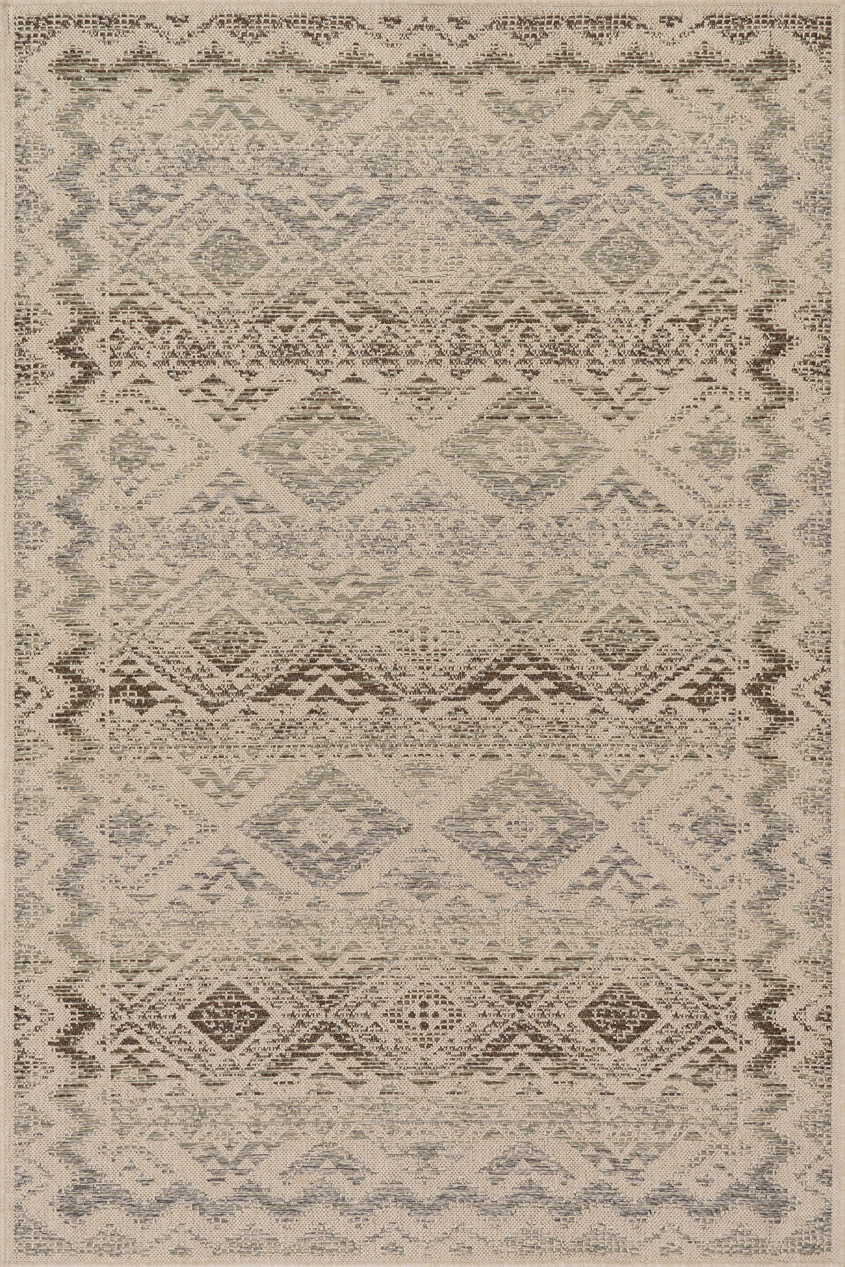 Sela Southwestern Bordered Indoor/Outdoor Rug | Sand