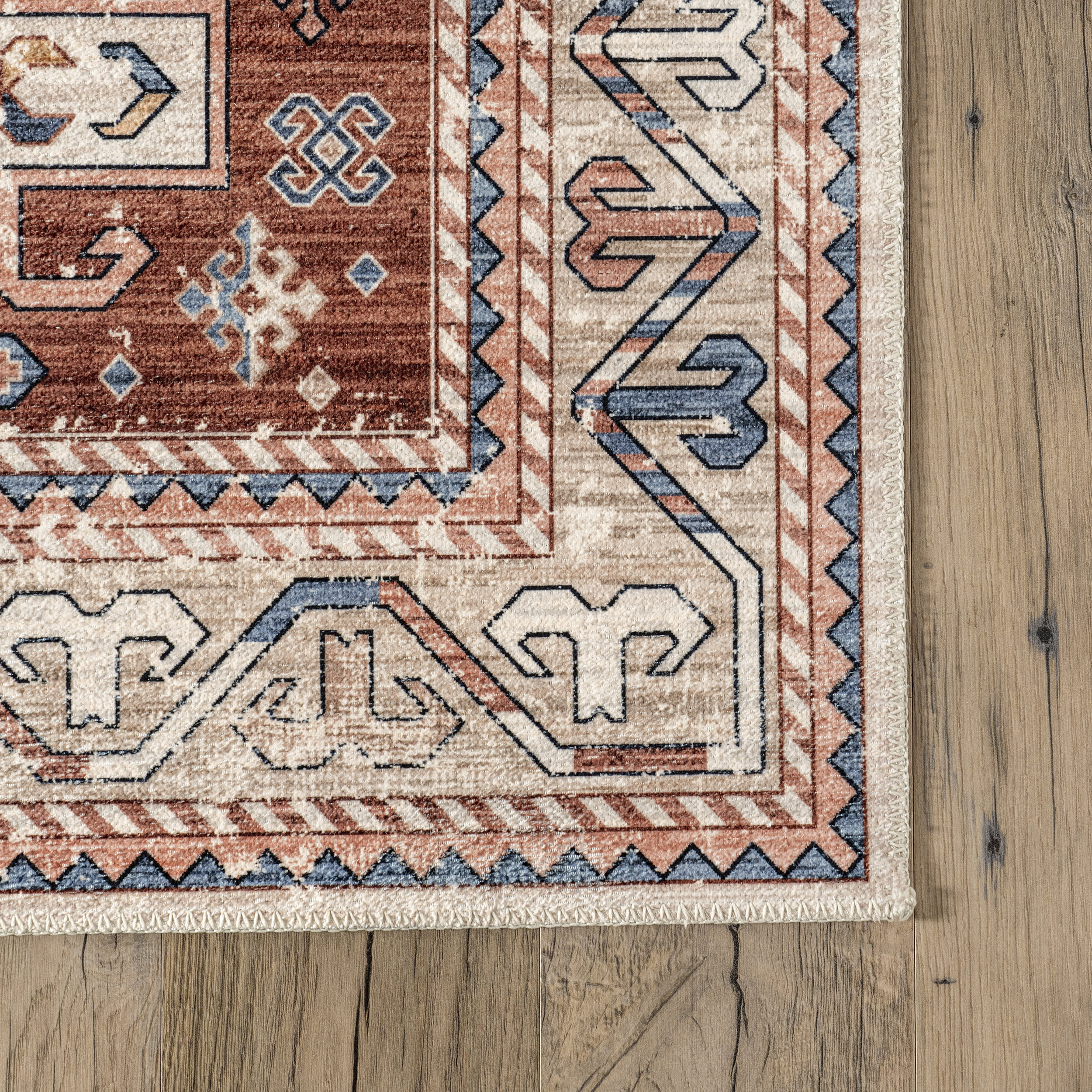 Selma Washable Medallion Rug | Rust - Image 3