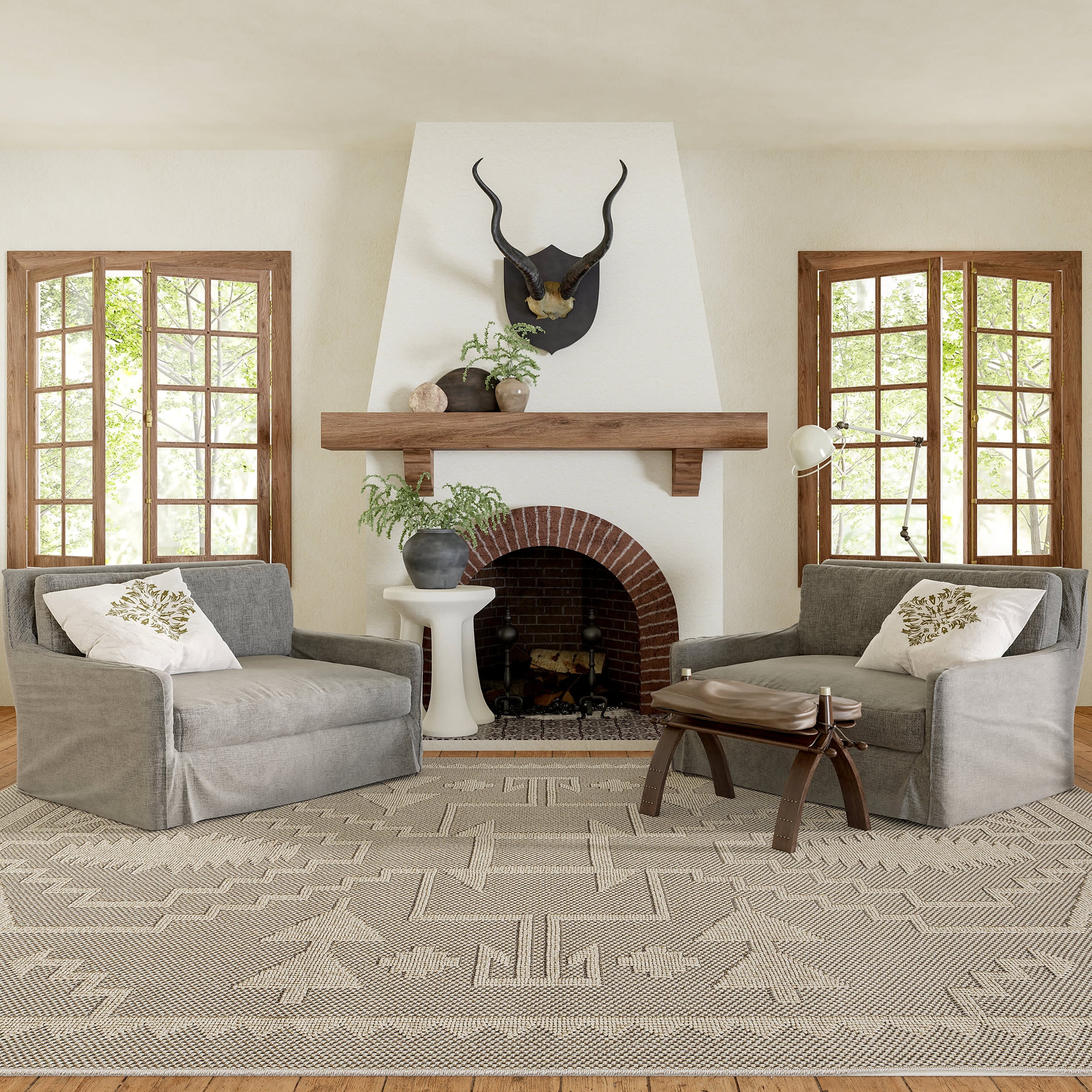 Sequoia Textured Indoor/Outdoor Rug | Beige - Image 2