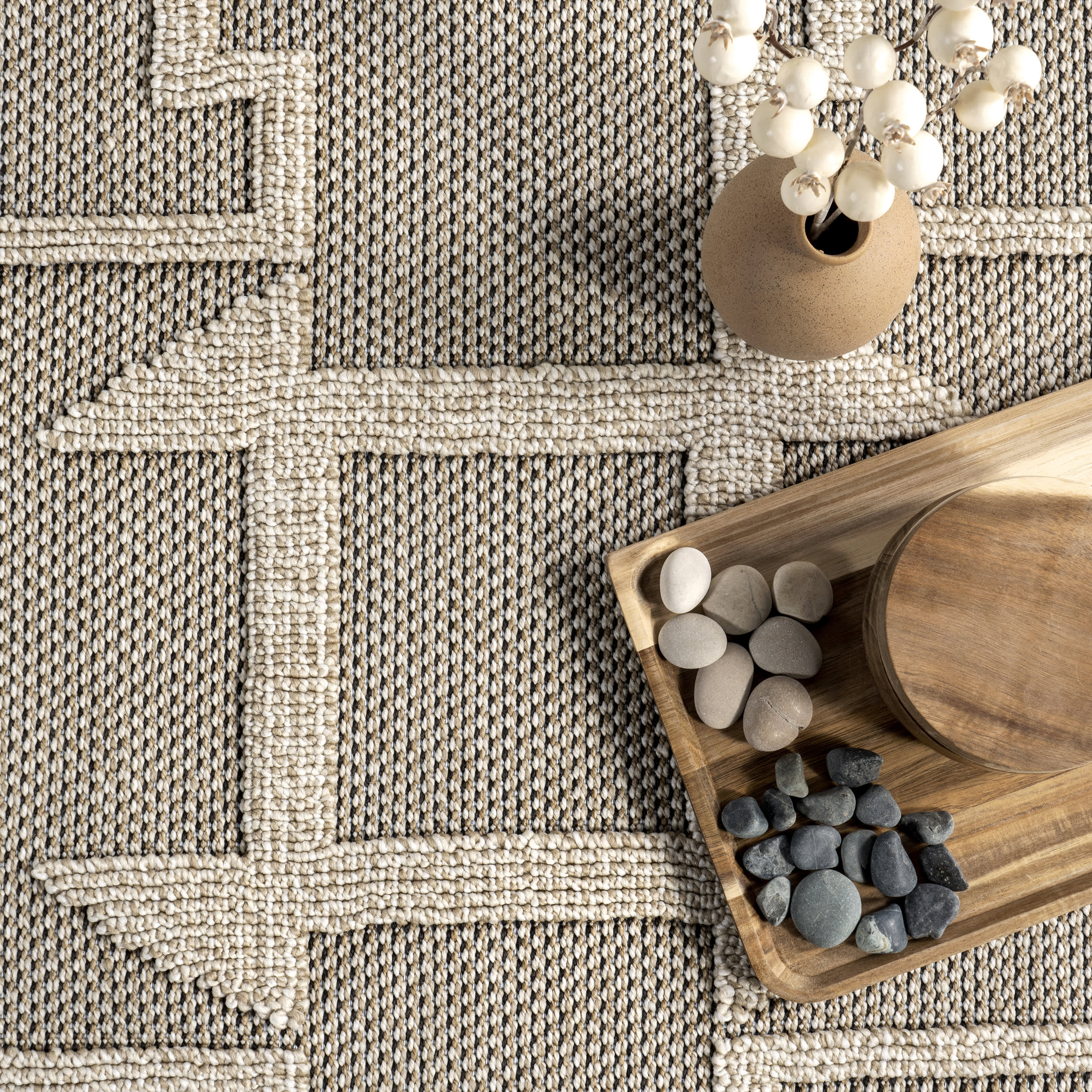 Sequoia Textured Indoor/Outdoor Rug | Beige - Image 6