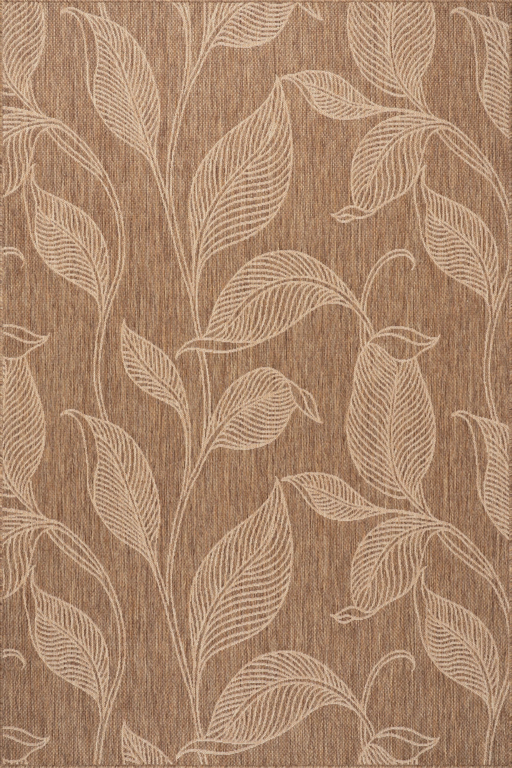 Serelith Floral Indoor/Outdoor Rug | Light Brown