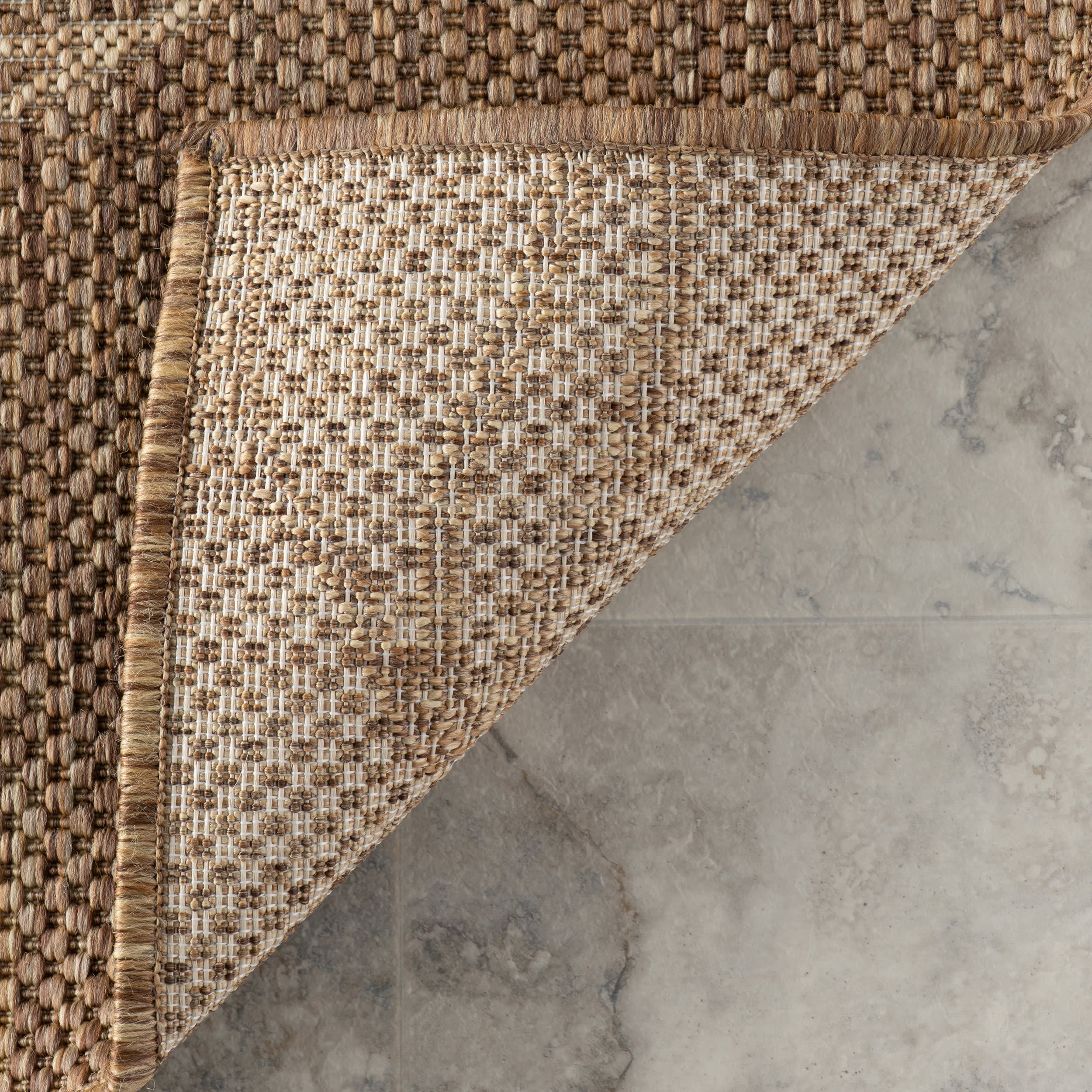 Serelith Floral Indoor/Outdoor Rug | Light Brown - Image 6
