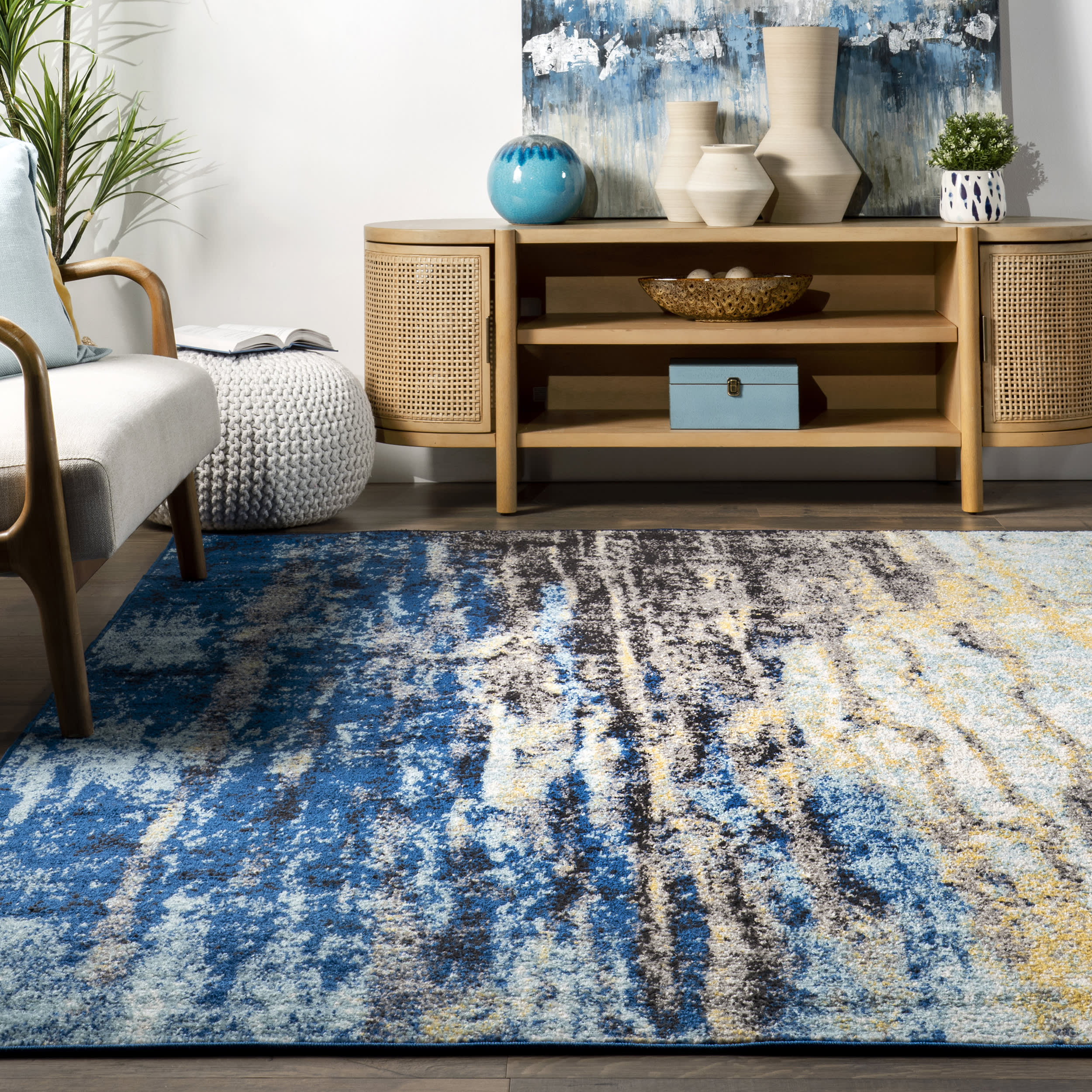 Serene Waterfall Rug | Blue - Image 4
