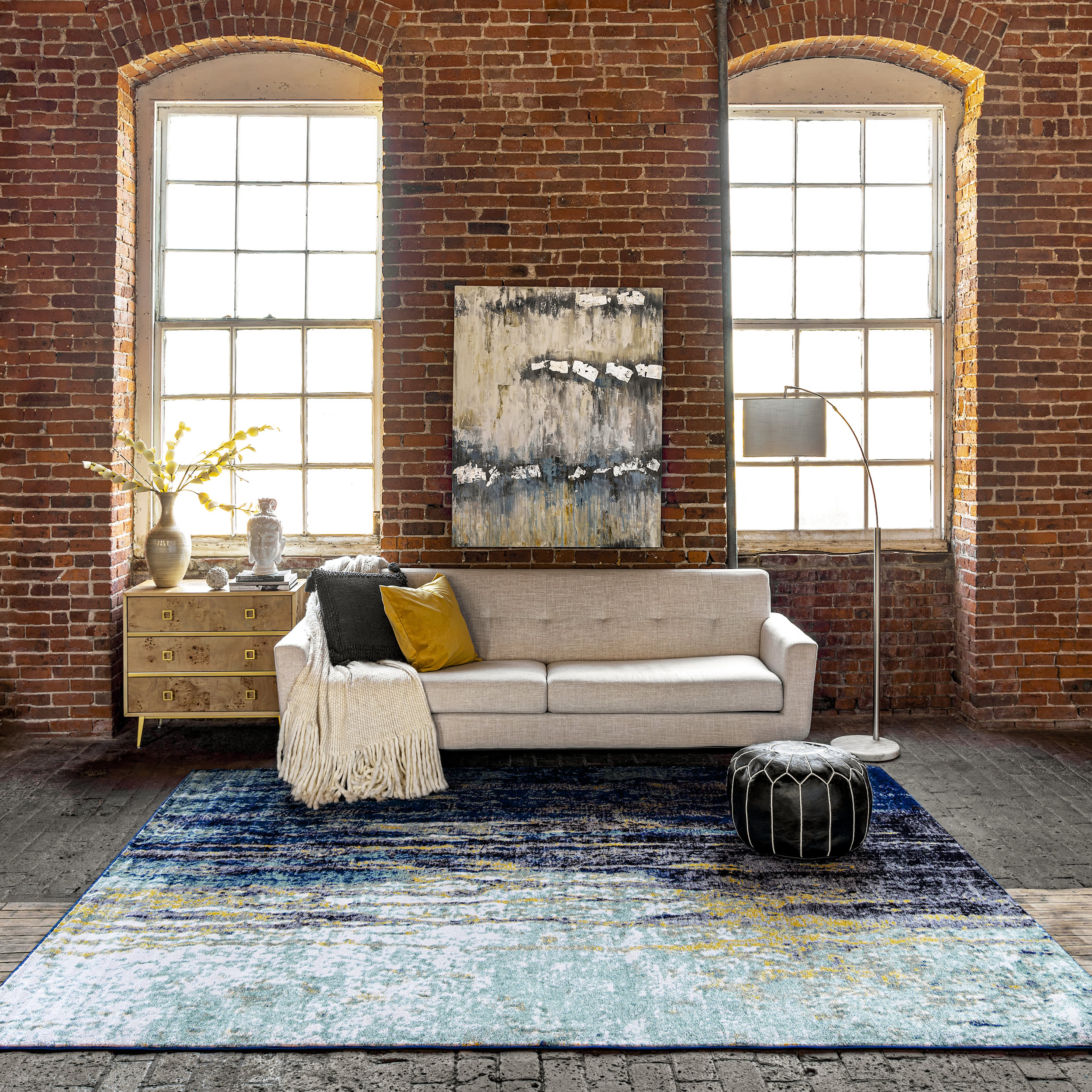 Serene Waterfall Rug | Blue - Image 6