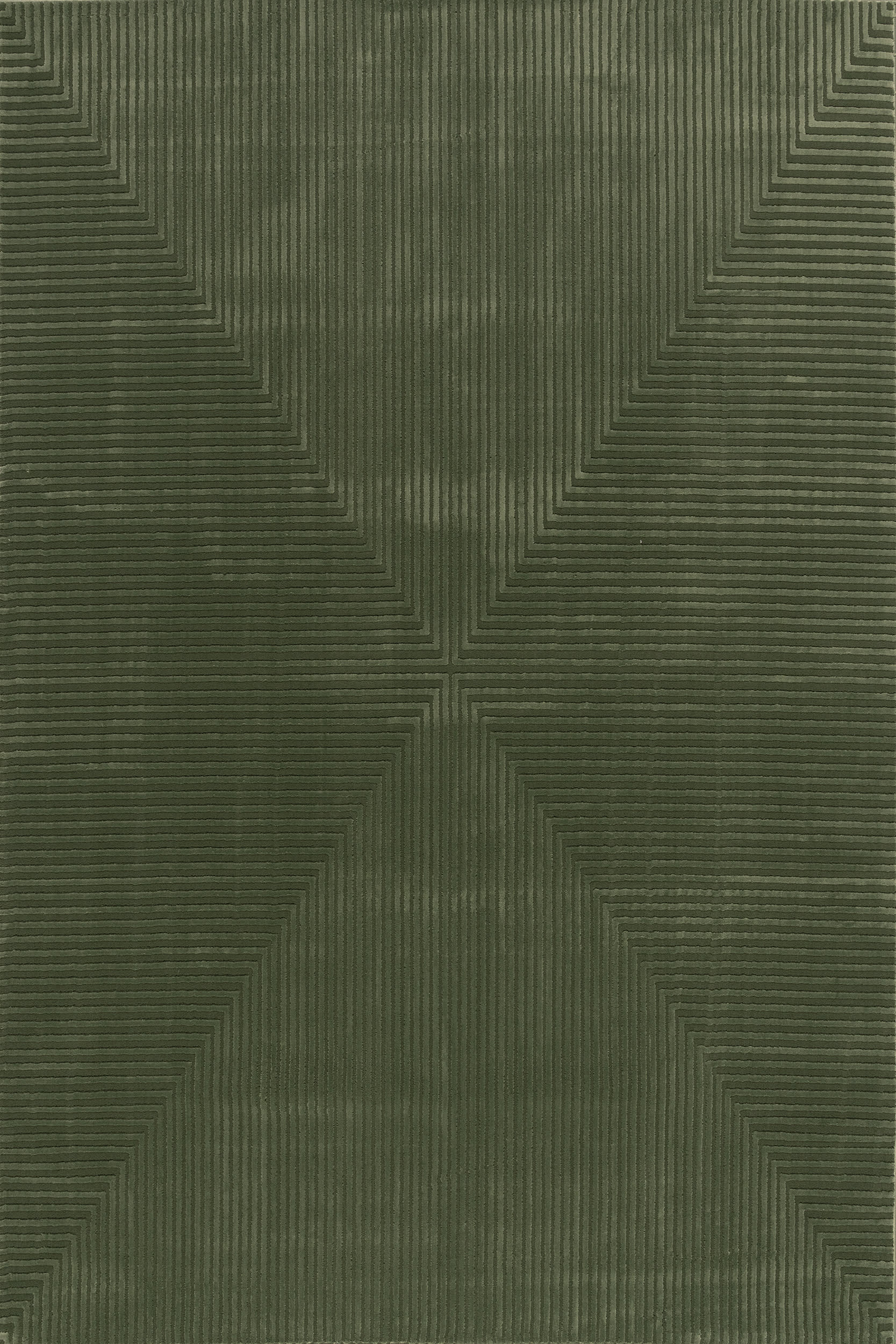 Serentha Diamond Plush Textured Washable Rug | Green