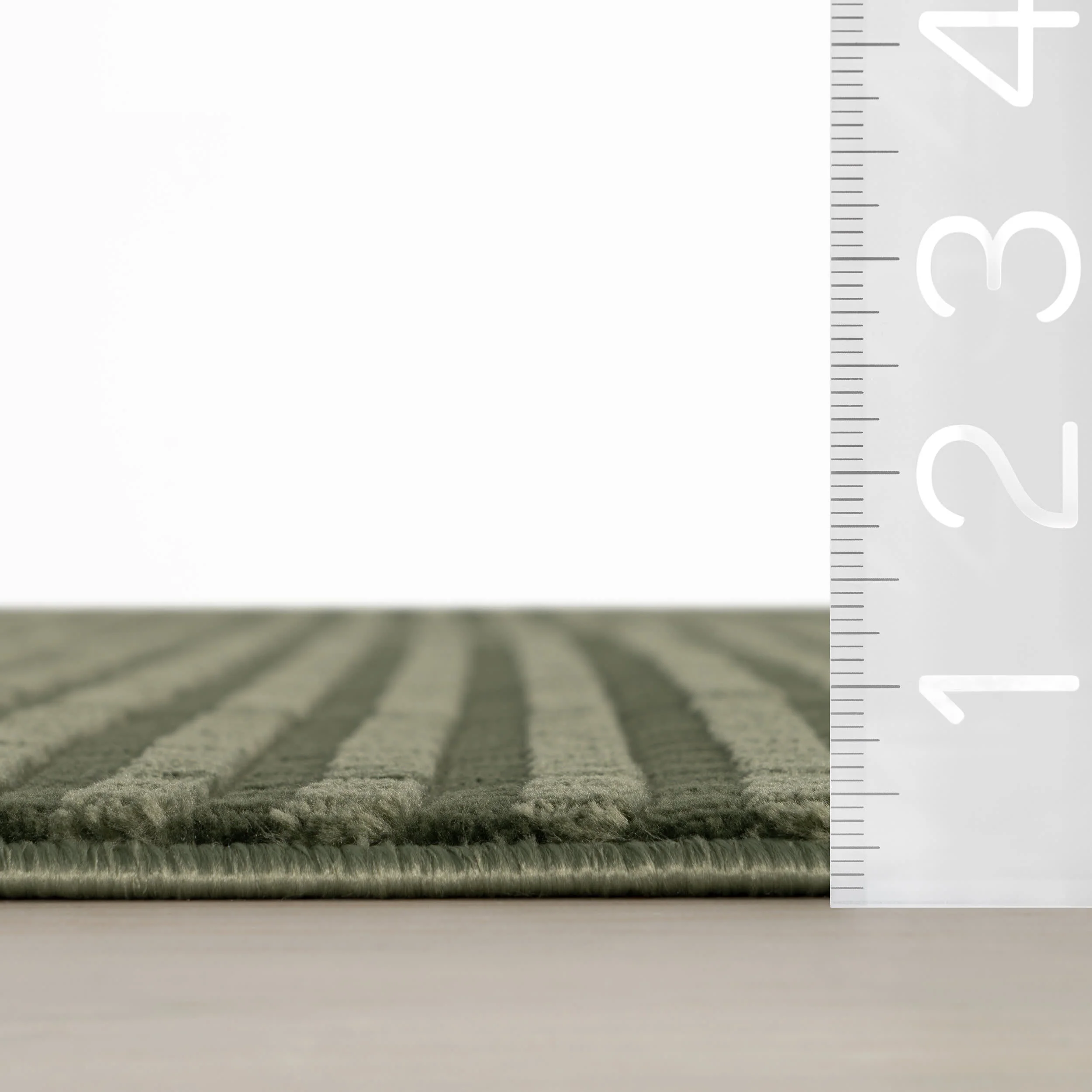 Serentha Diamond Plush Textured Washable Rug | Green - Image 6